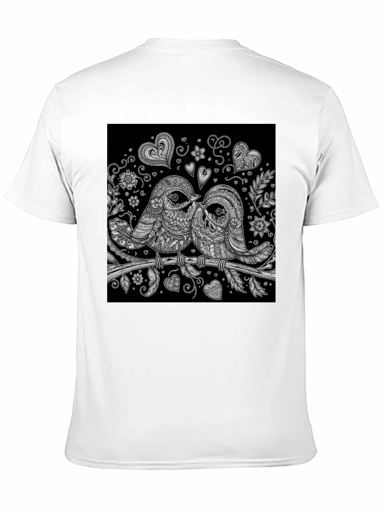 Love Birds Graphic T-Shirt - Black