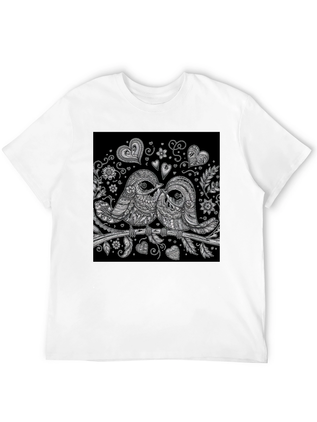 Love Birds Graphic T-Shirt - Black