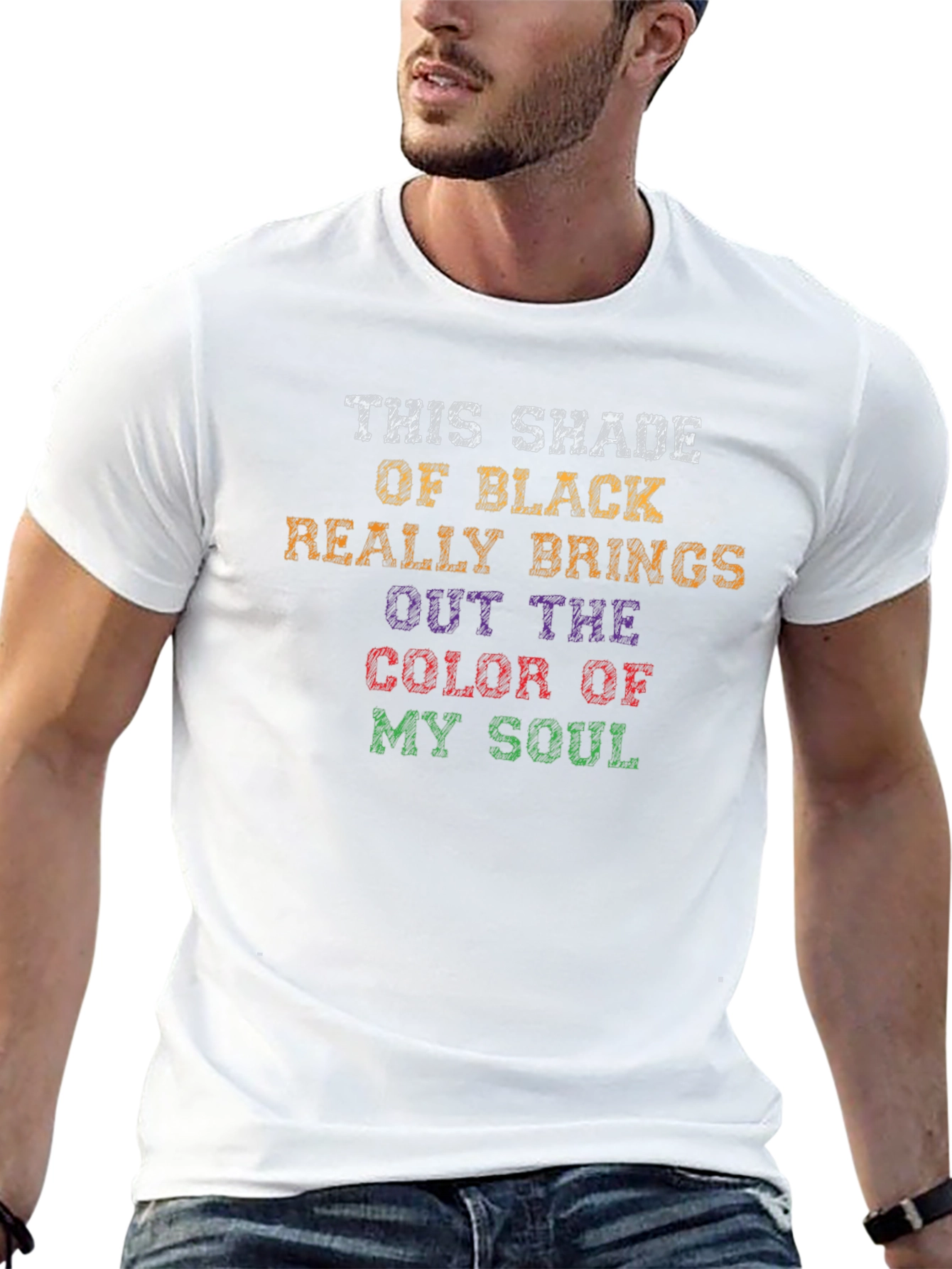 Humorous Color of My Soul Black T-Shirt