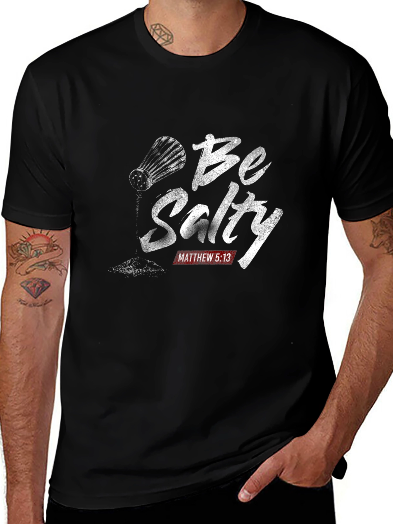 Be Salty Graphic Tee - Black Cotton T-Shirt