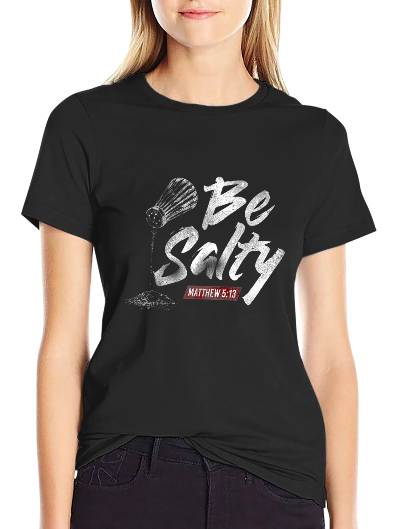 Be Salty Graphic Tee - Black Cotton T-Shirt
