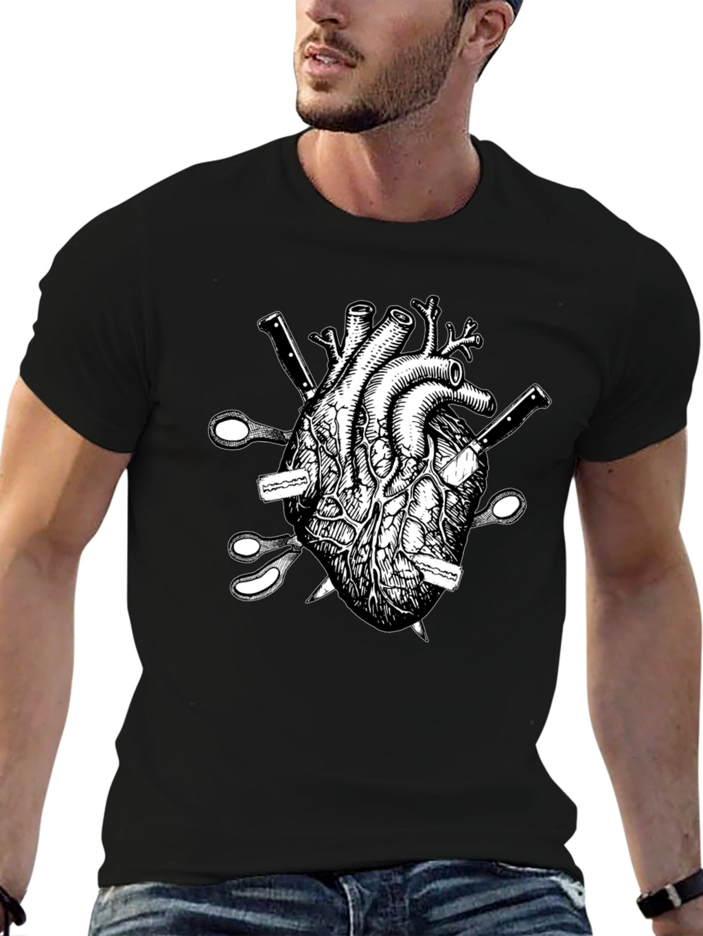 Anatomical Heart Knives T-Shirt
