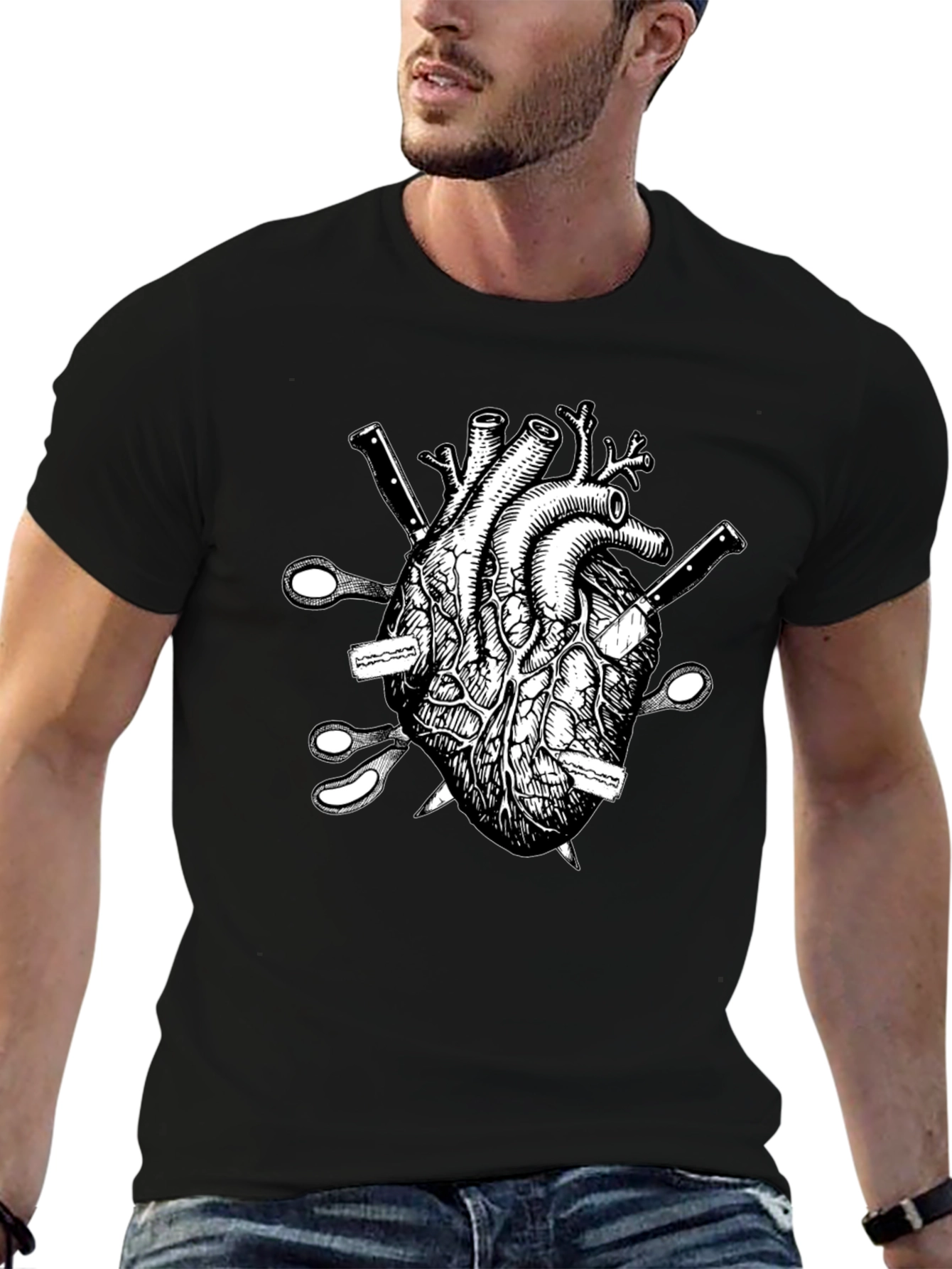 Anatomical Heart Knives T-Shirt