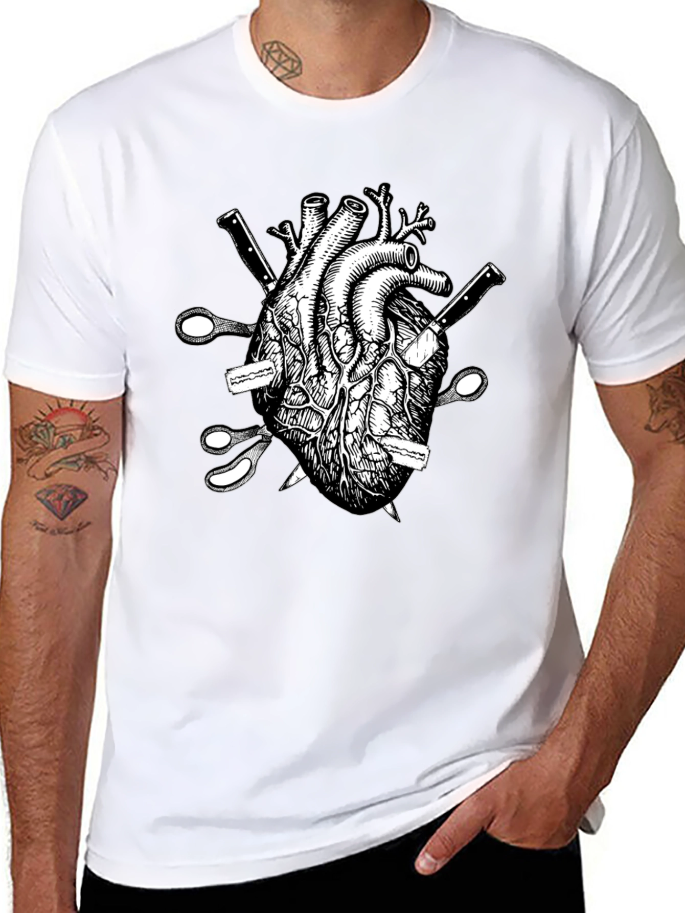 Anatomical Heart Knives T-Shirt