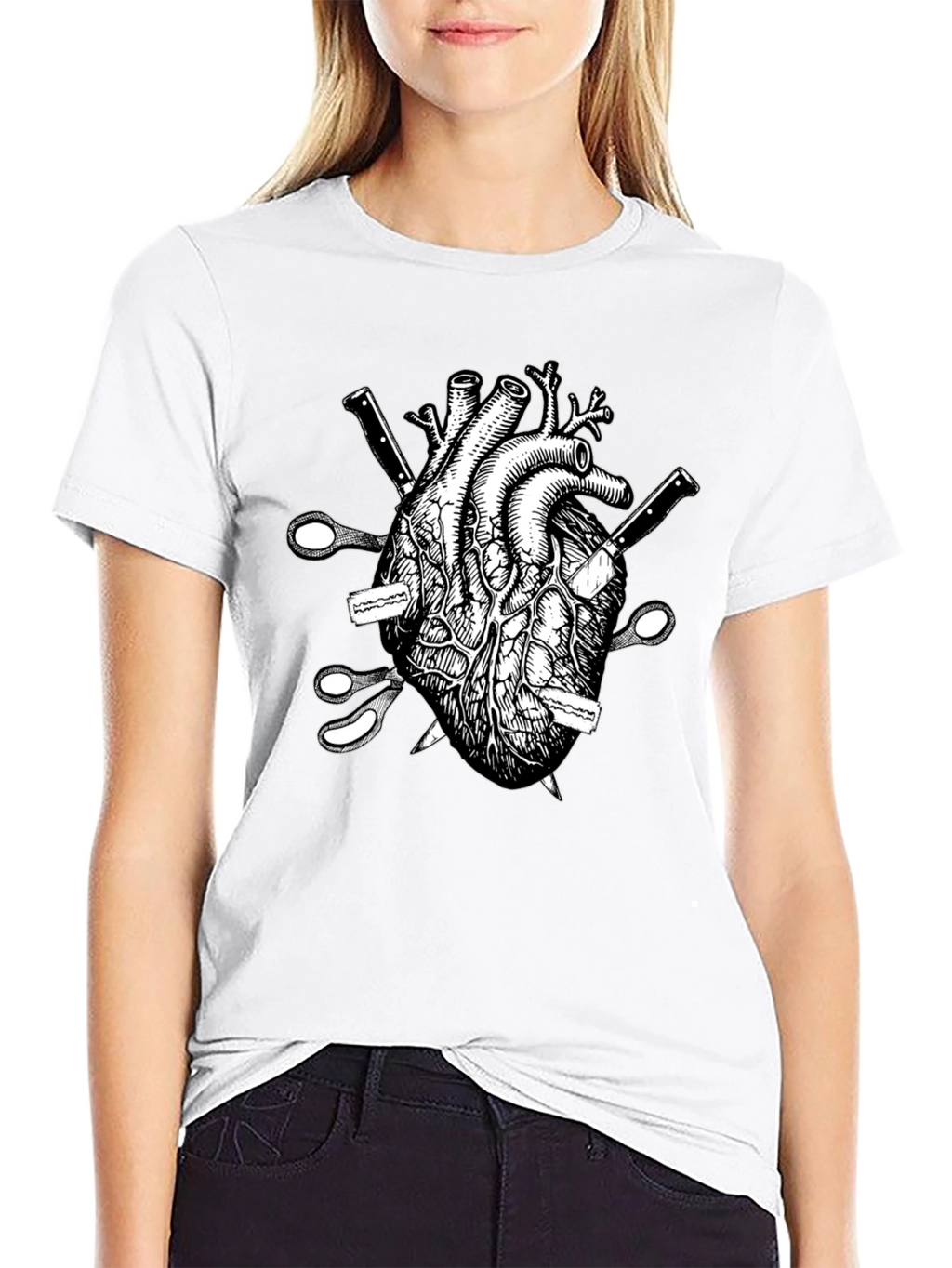 Anatomical Heart Knives T-Shirt