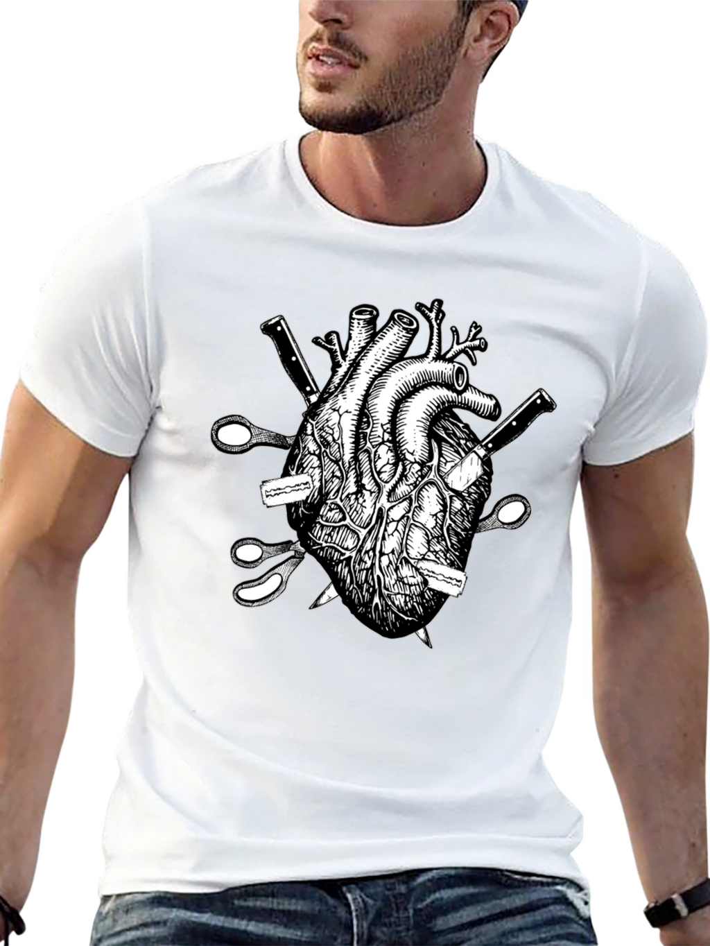 Anatomical Heart Knives T-Shirt