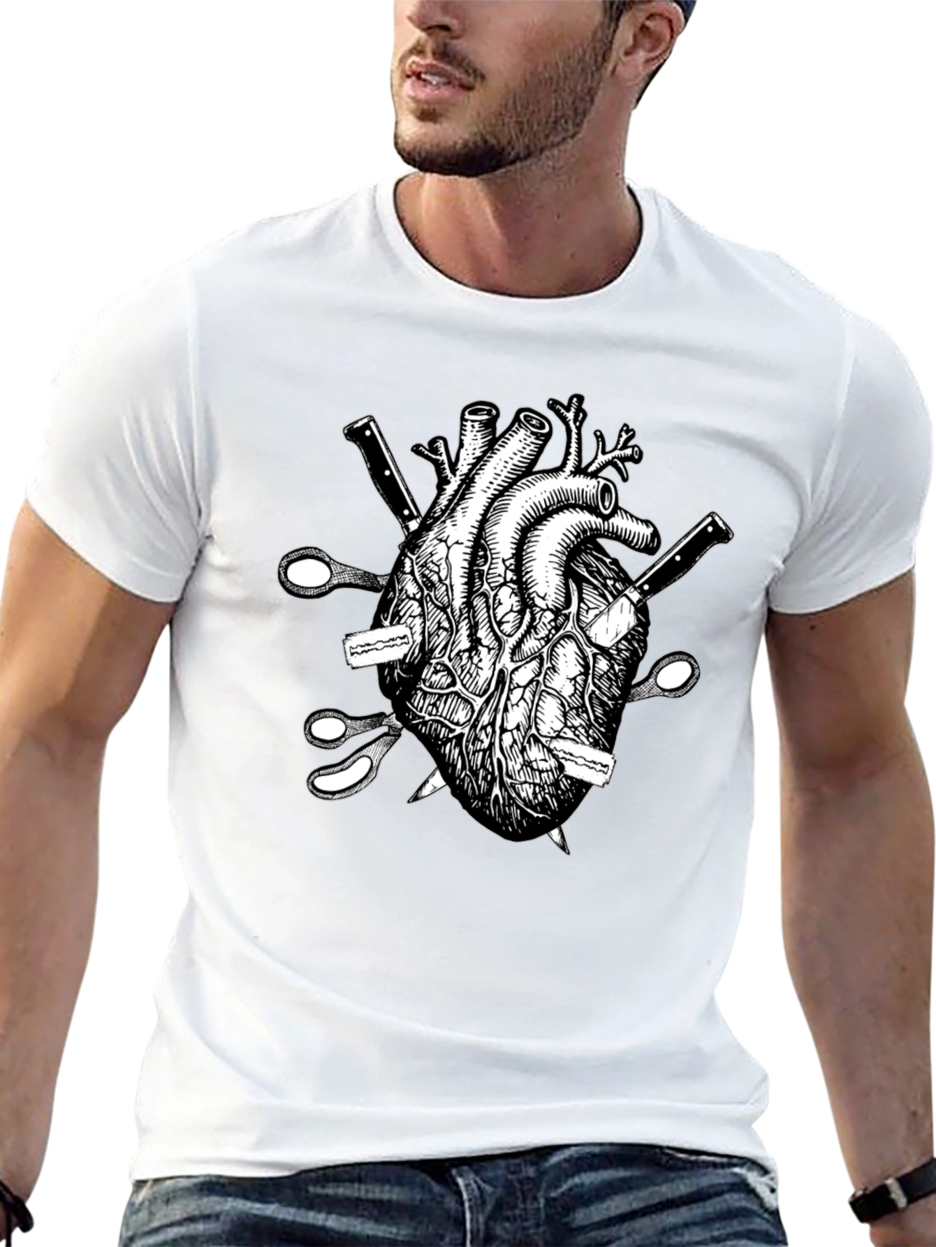 Anatomical Heart Knives T-Shirt