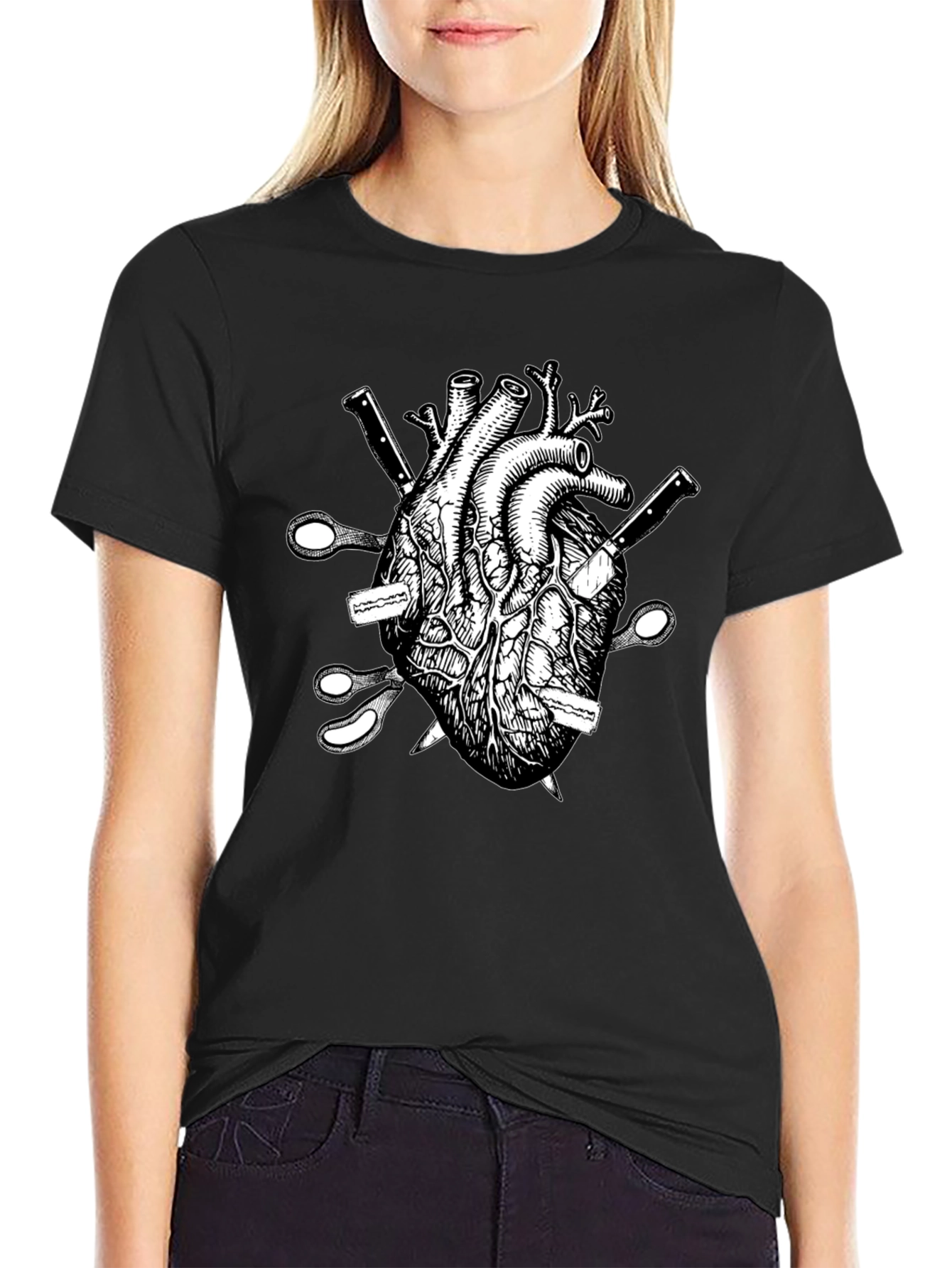 Anatomical Heart Knives T-Shirt