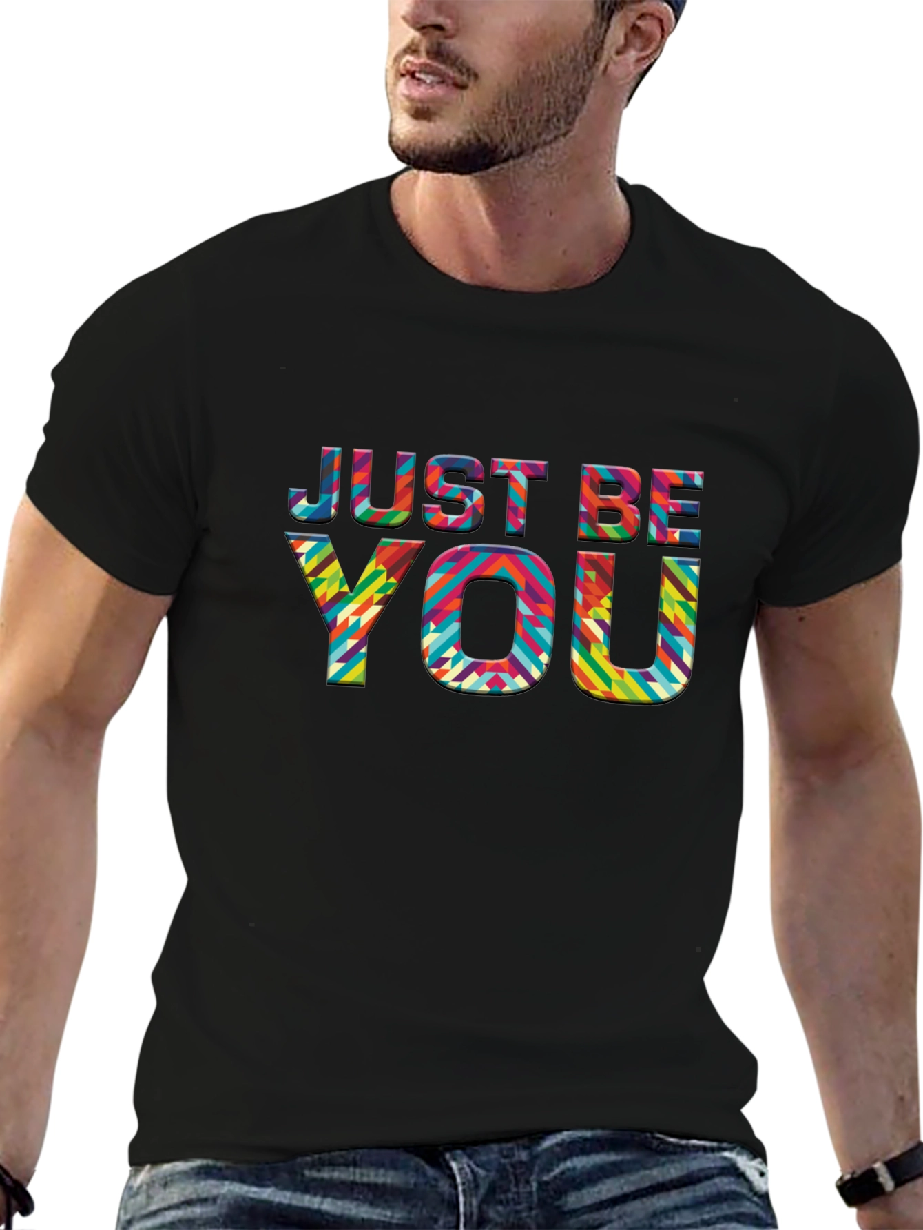 Just Be You Graphic Tee - Stylish Black T-Shirt