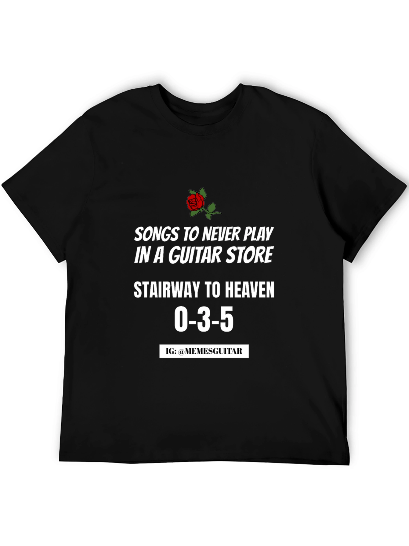 Guitar Store Song T-Shirt:  Stairway to Heaven 0-3-5