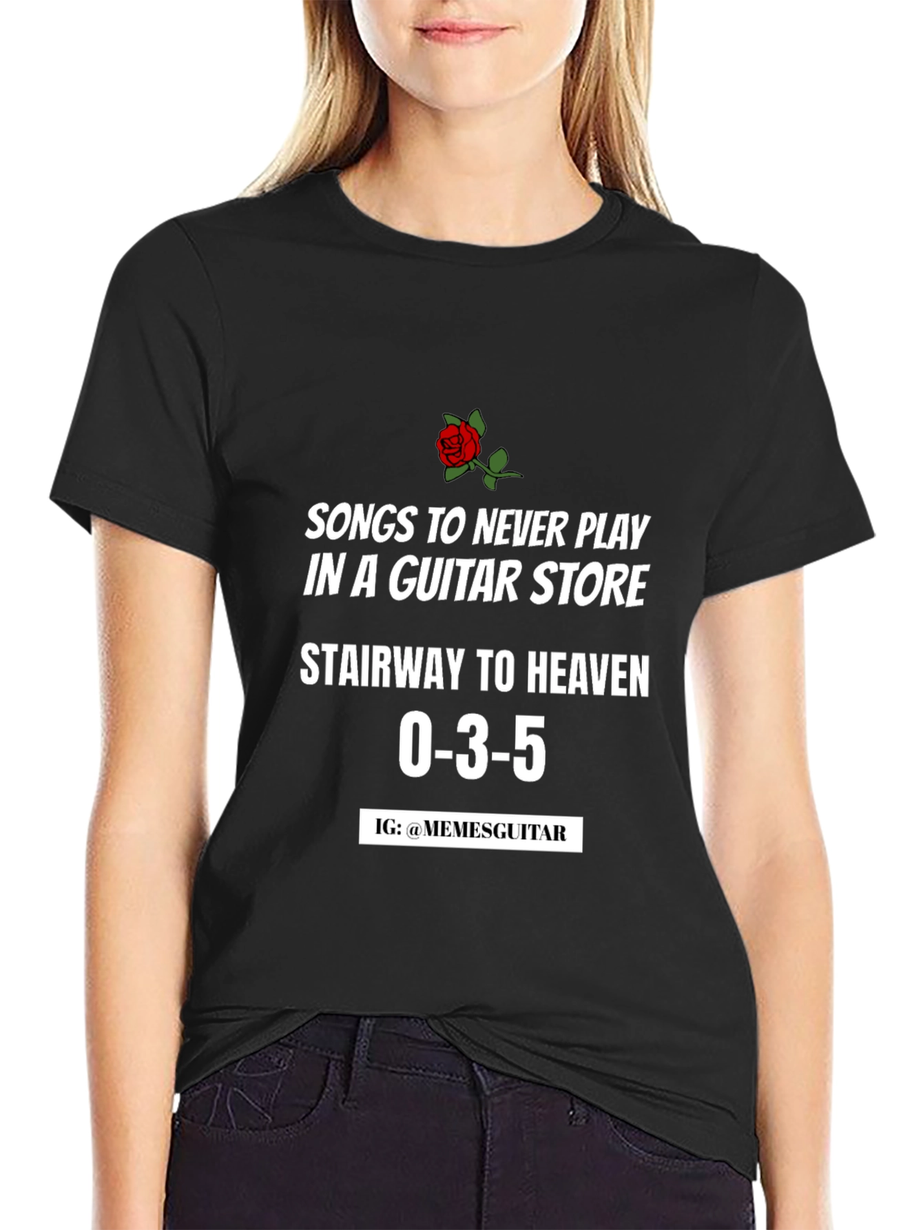 Guitar Store Song T-Shirt:  Stairway to Heaven 0-3-5