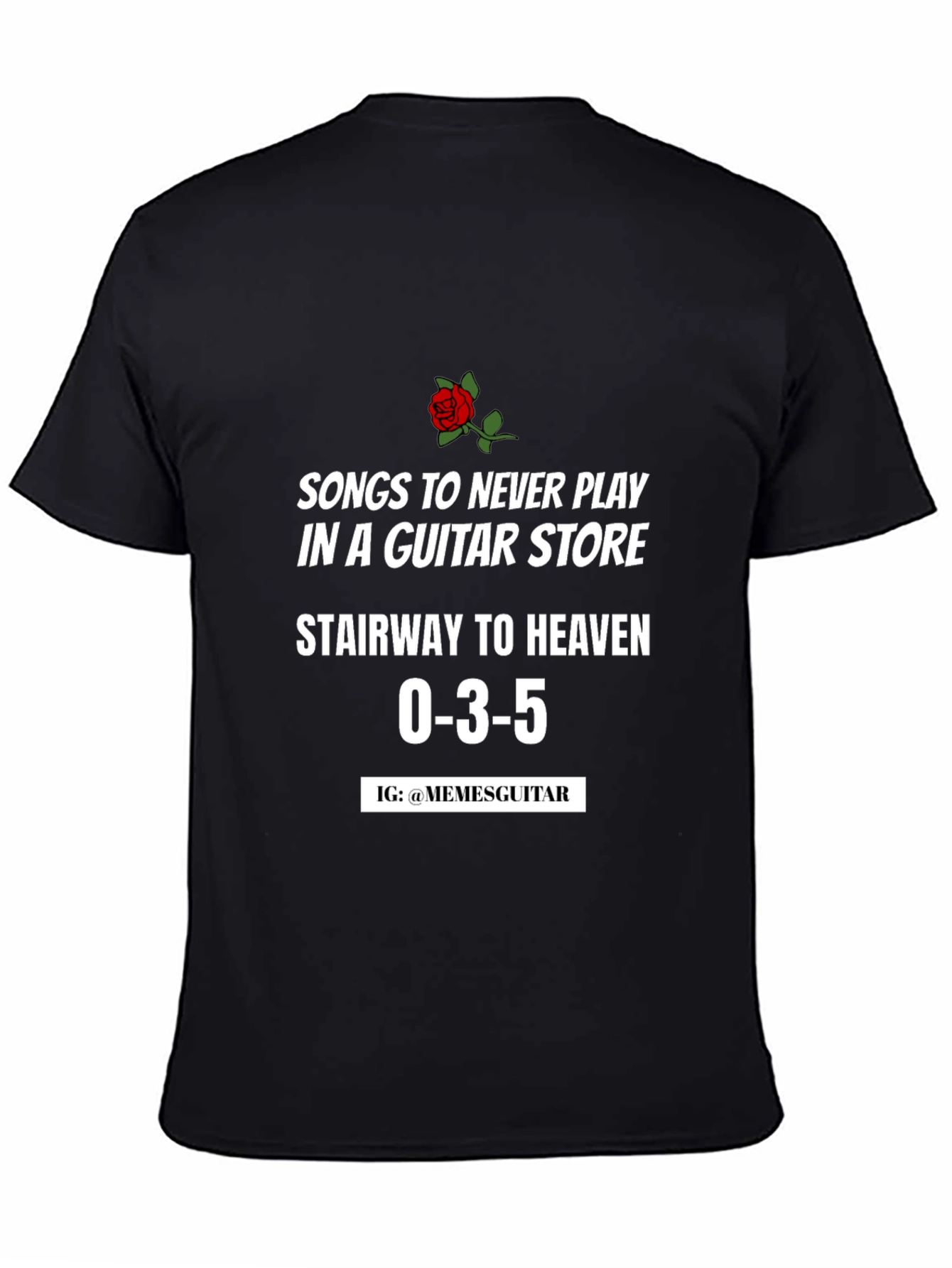 Guitar Store Song T-Shirt:  Stairway to Heaven 0-3-5
