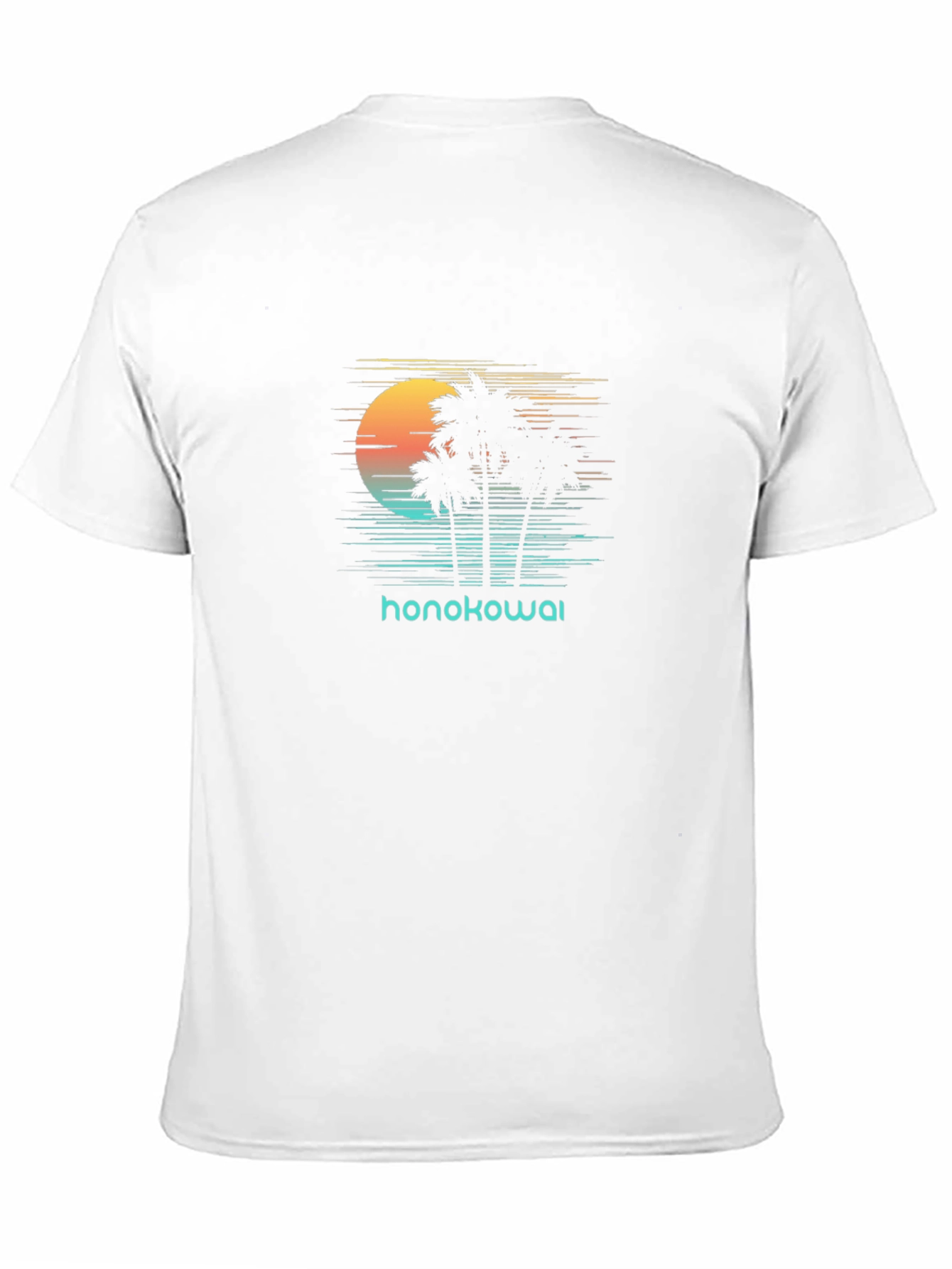 Honokowai Sunset Palm Tree Graphic Tee - Black