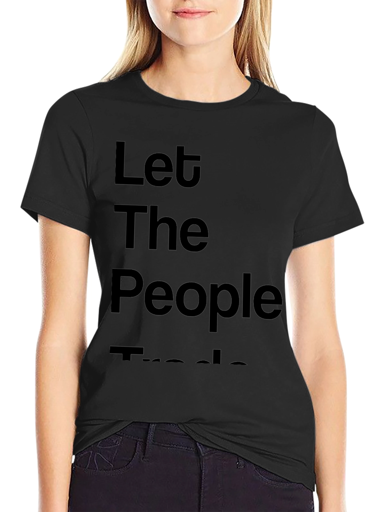 Let The People Trade Graphic Tee - Black
