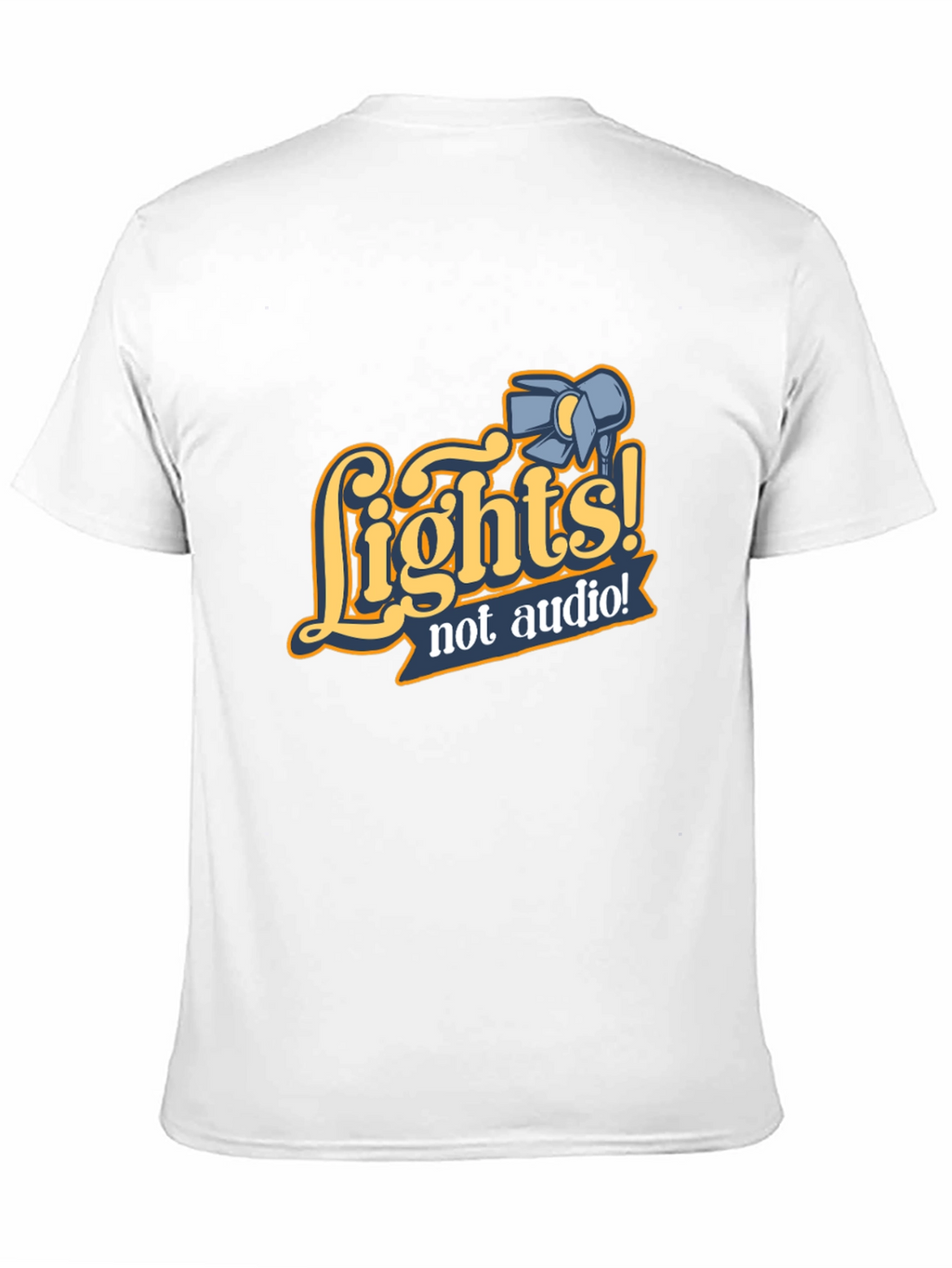 Lights! Not Audio! Black Crew Neck T-Shirt