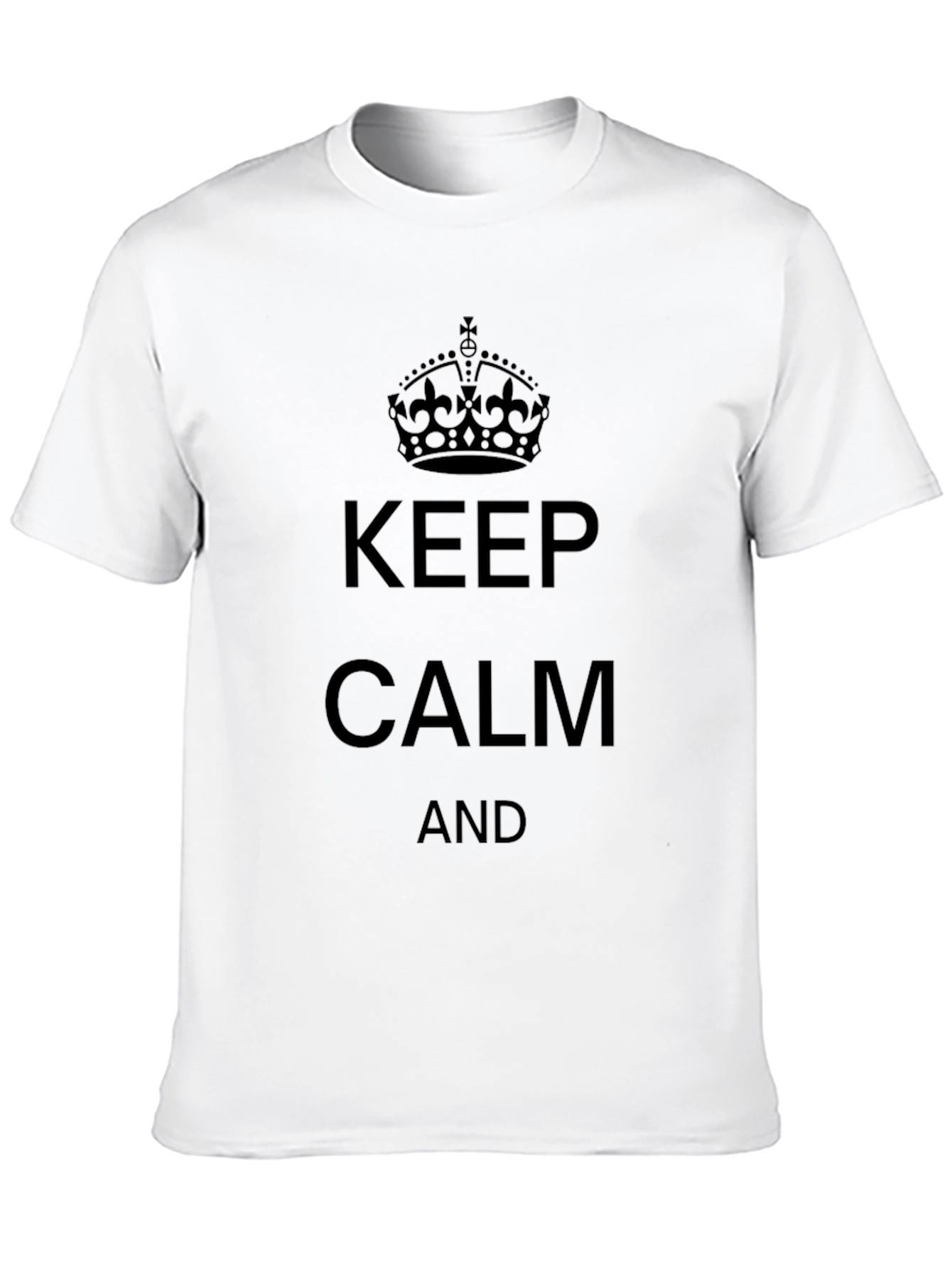 Keep Calm Graphic Tee - Black Cotton Blend