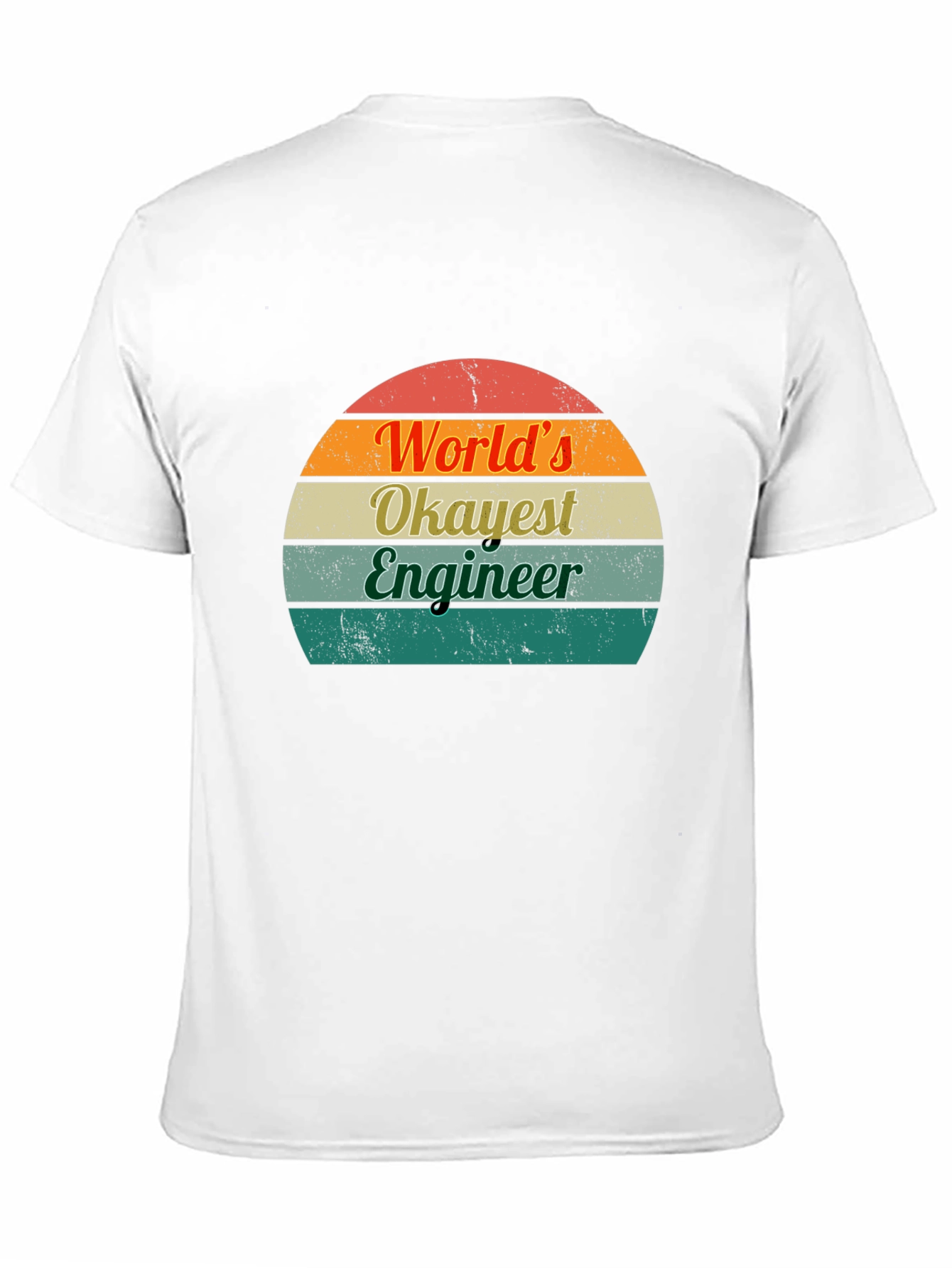Worlds Okayest Engineer T-Shirt Retro Design