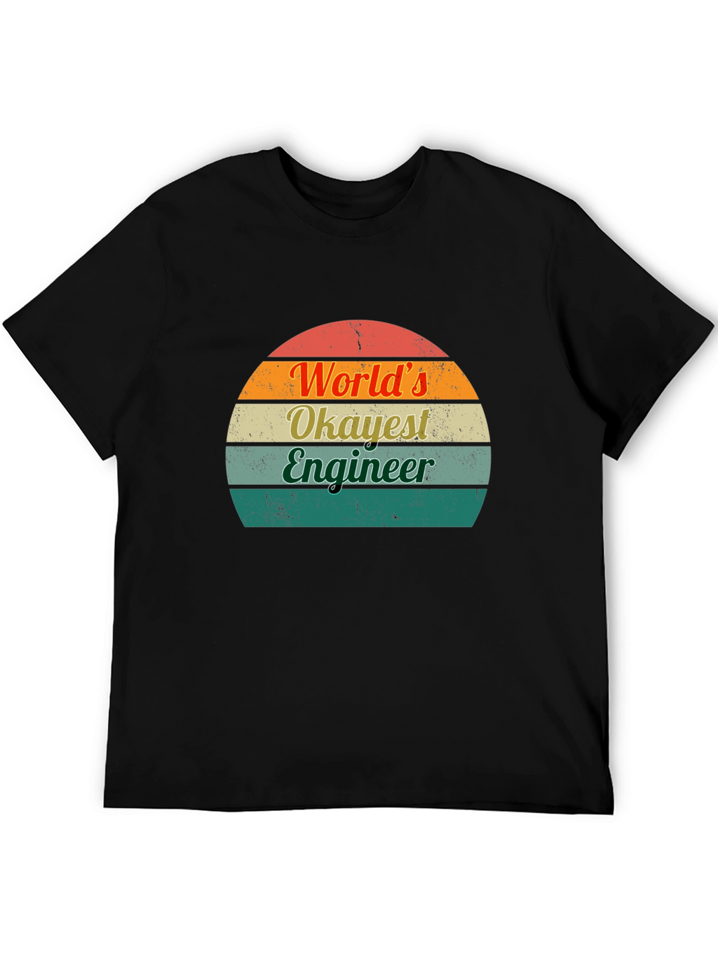 Worlds Okayest Engineer T-Shirt Retro Design