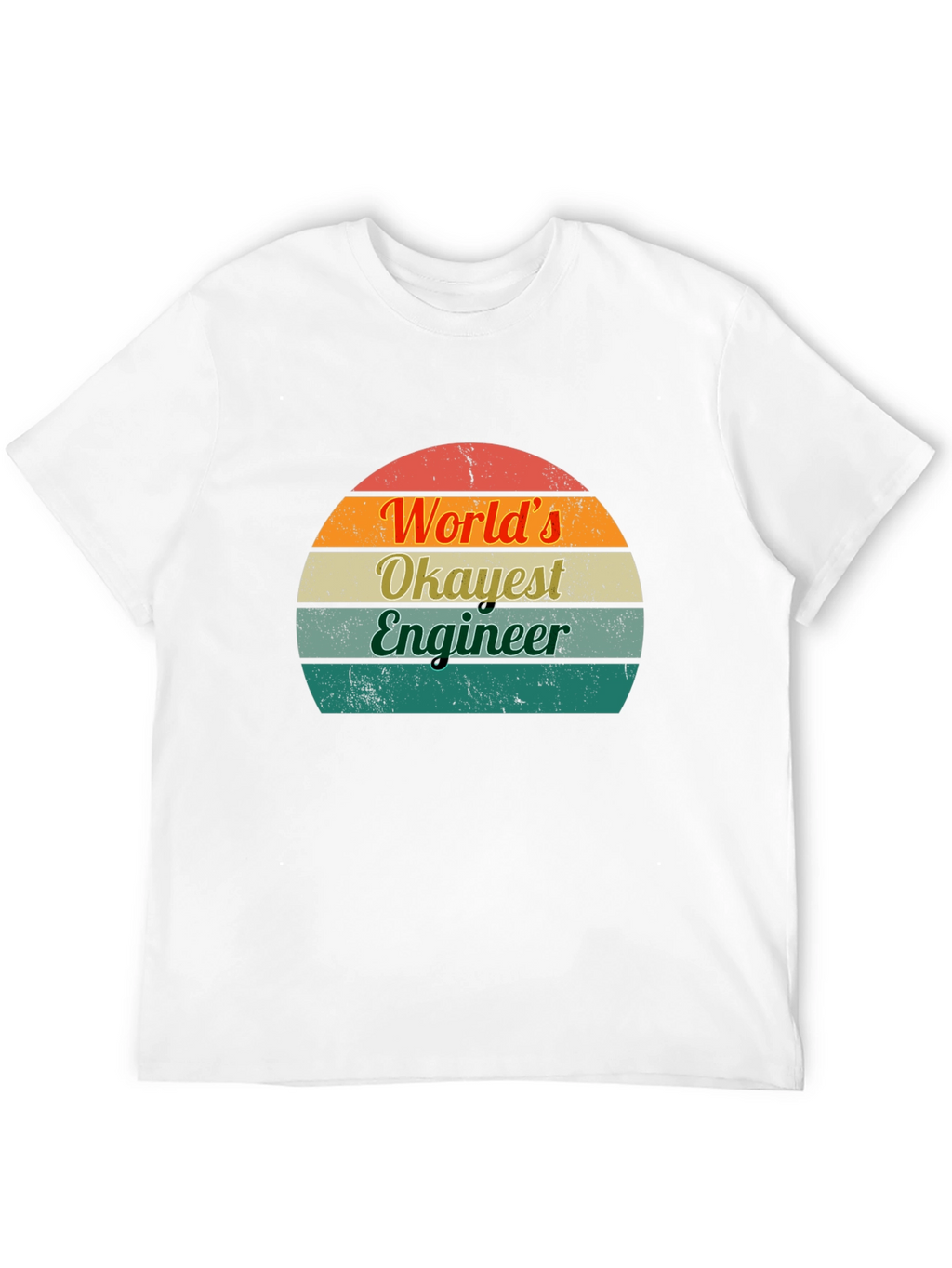 Worlds Okayest Engineer T-Shirt Retro Design