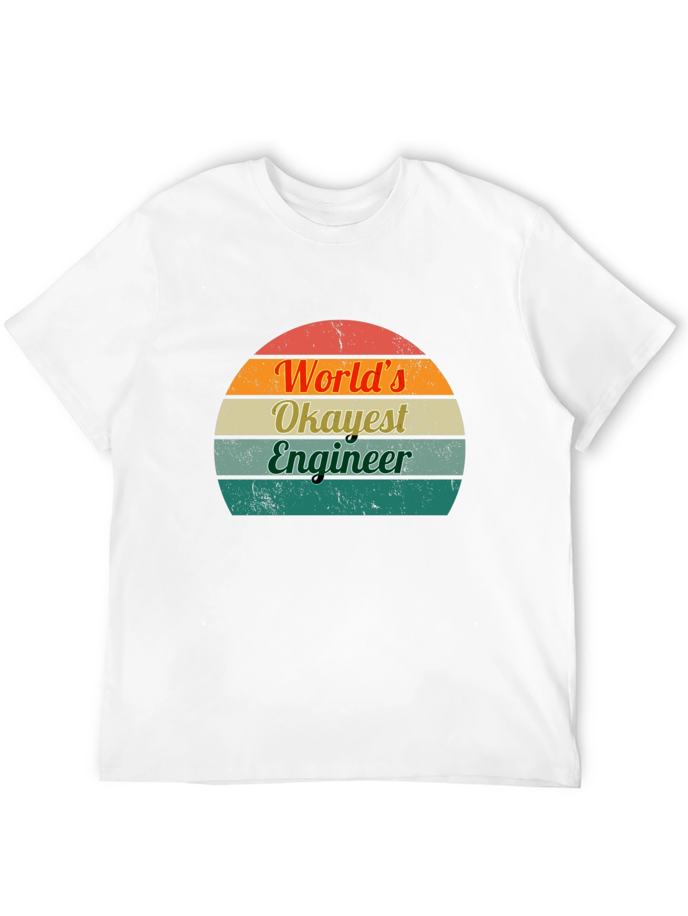 Worlds Okayest Engineer T-Shirt Retro Design