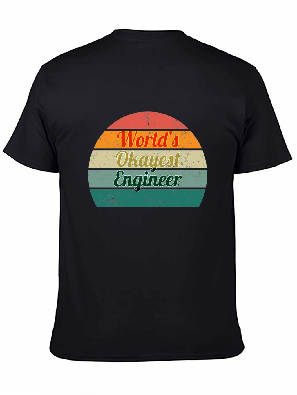 Worlds Okayest Engineer T-Shirt Retro Design