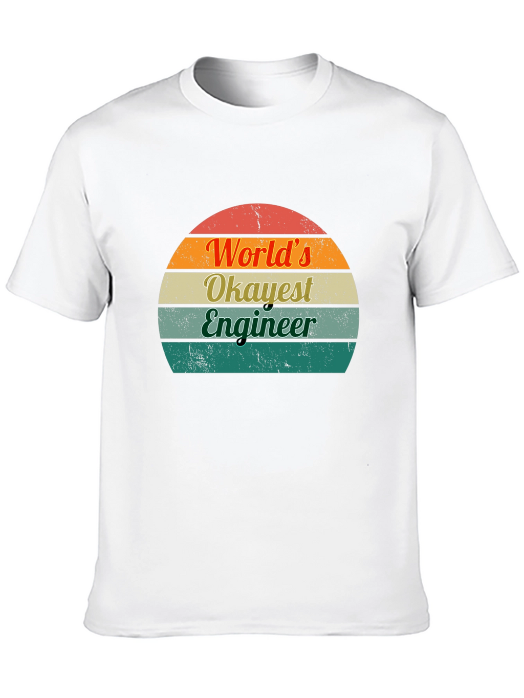 Worlds Okayest Engineer T-Shirt Retro Design