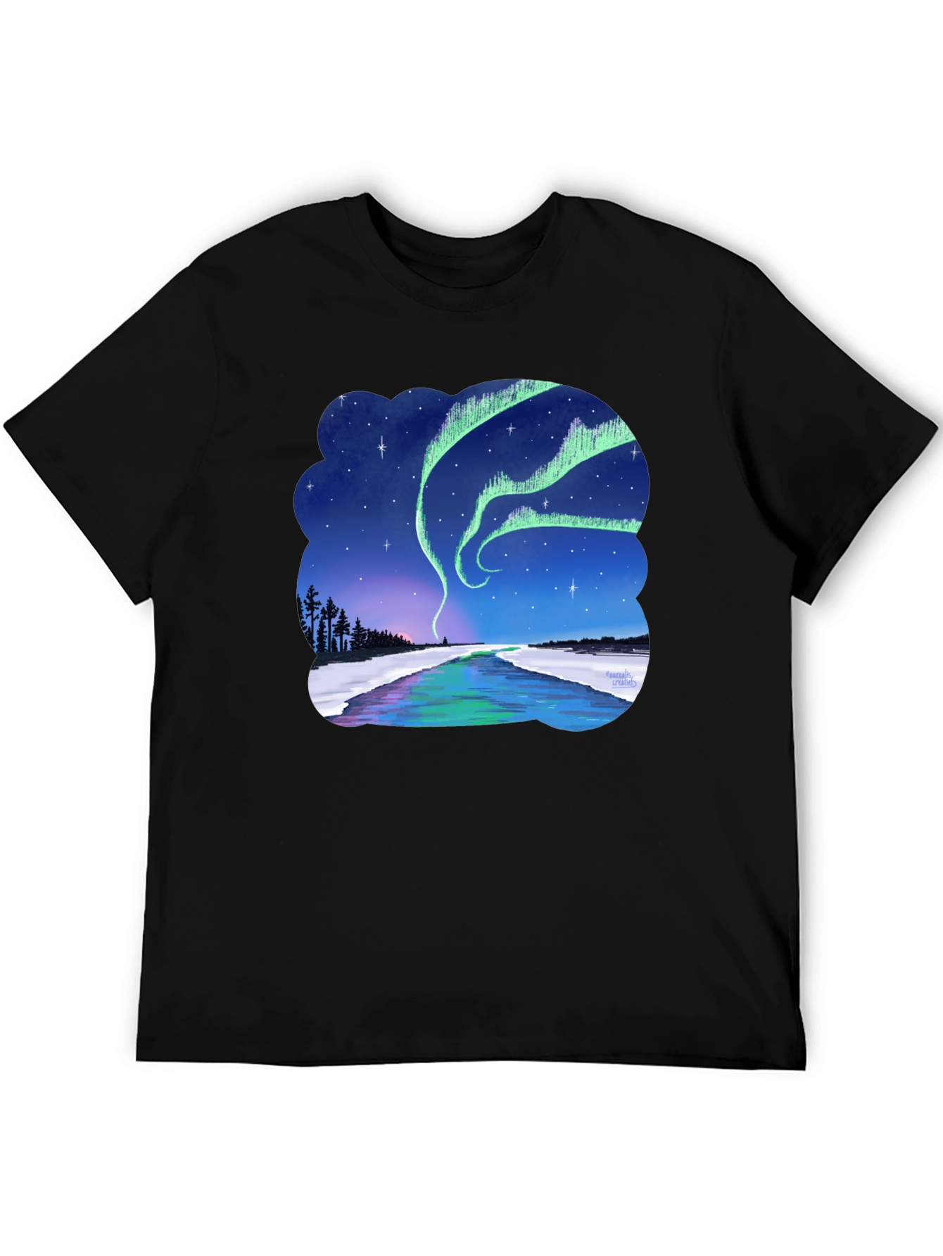 Aurora Borealis Graphic Tee - Northern Lights Shirt