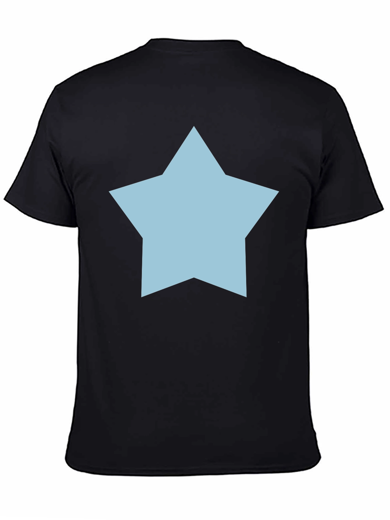 Star Graphic Tee - Casual Black Cotton T-Shirt