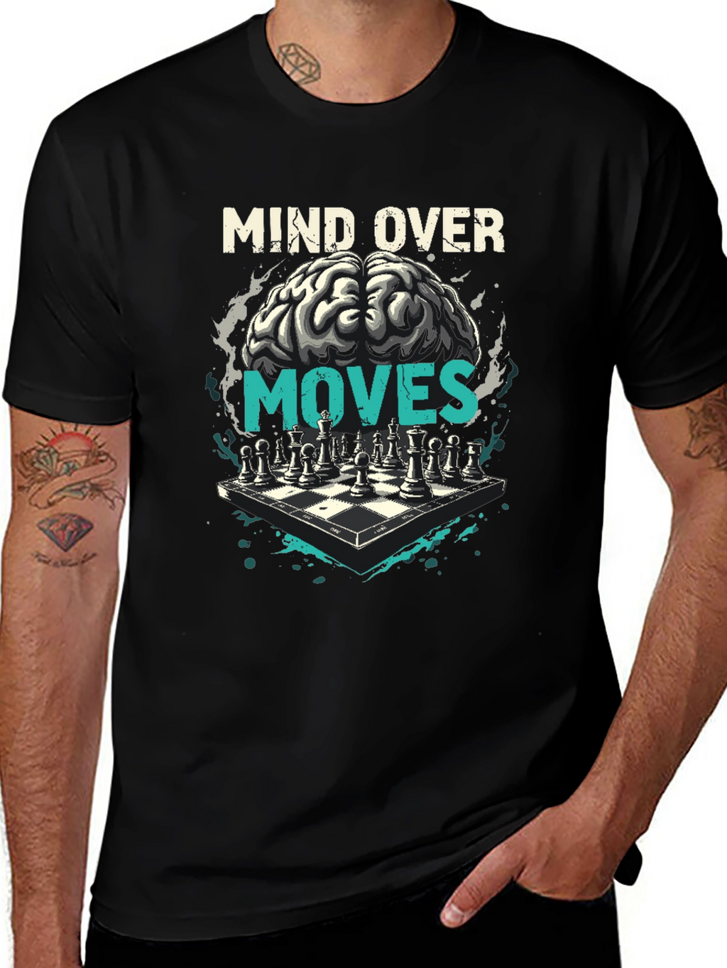 Mind Over Moves Chess Graphic T-Shirt