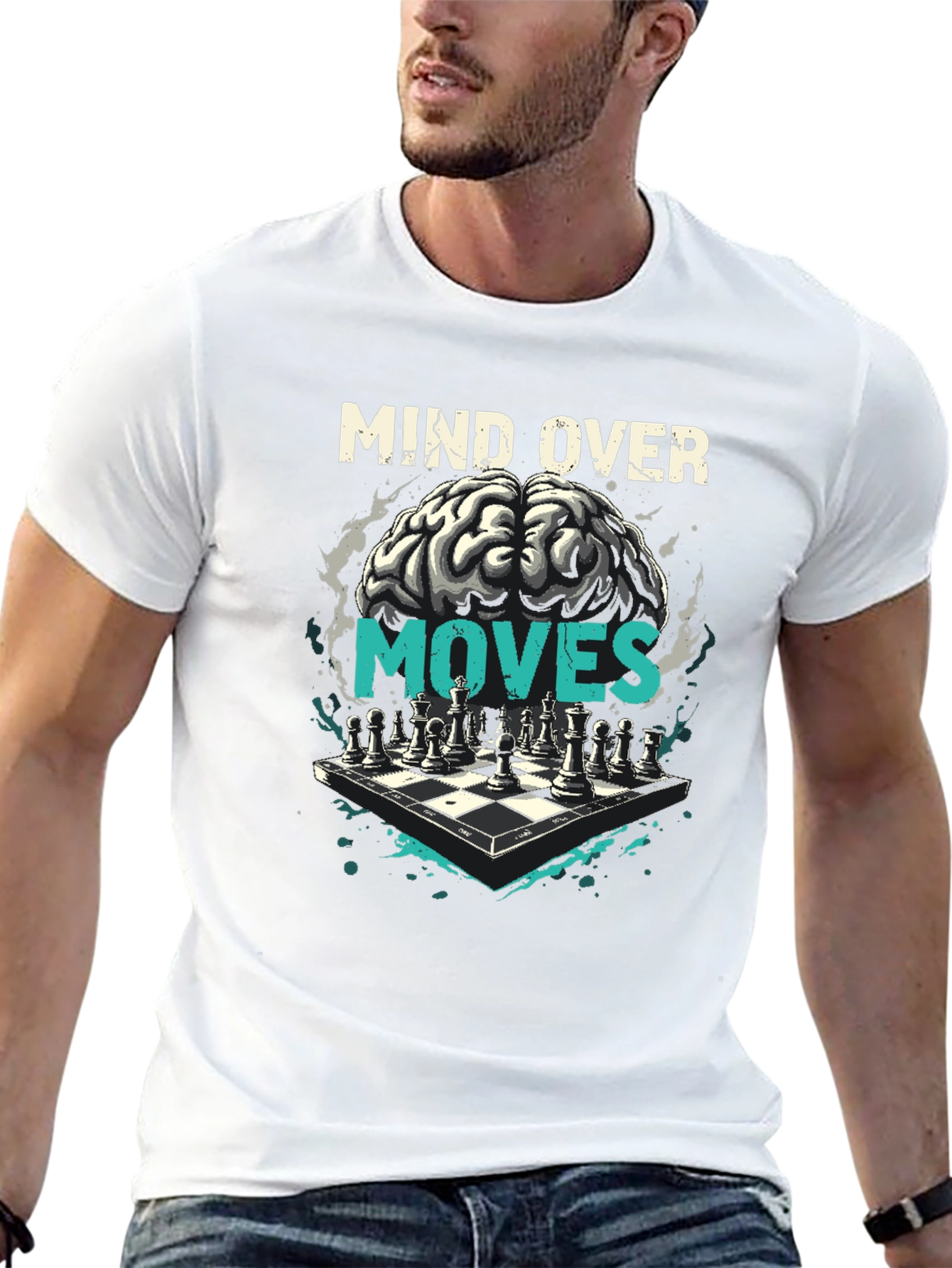 Mind Over Moves Chess Graphic T-Shirt