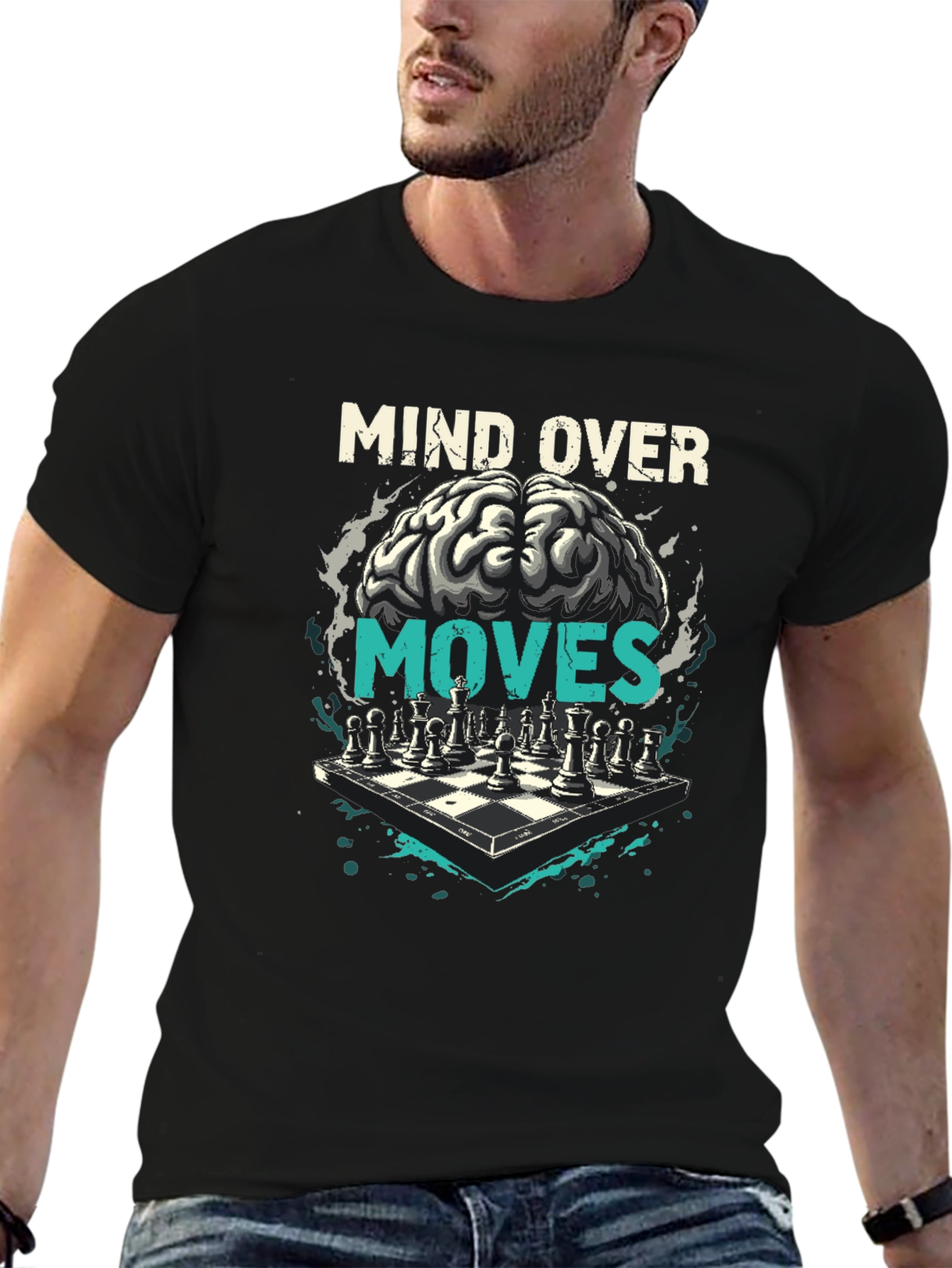 Mind Over Moves Chess Graphic T-Shirt