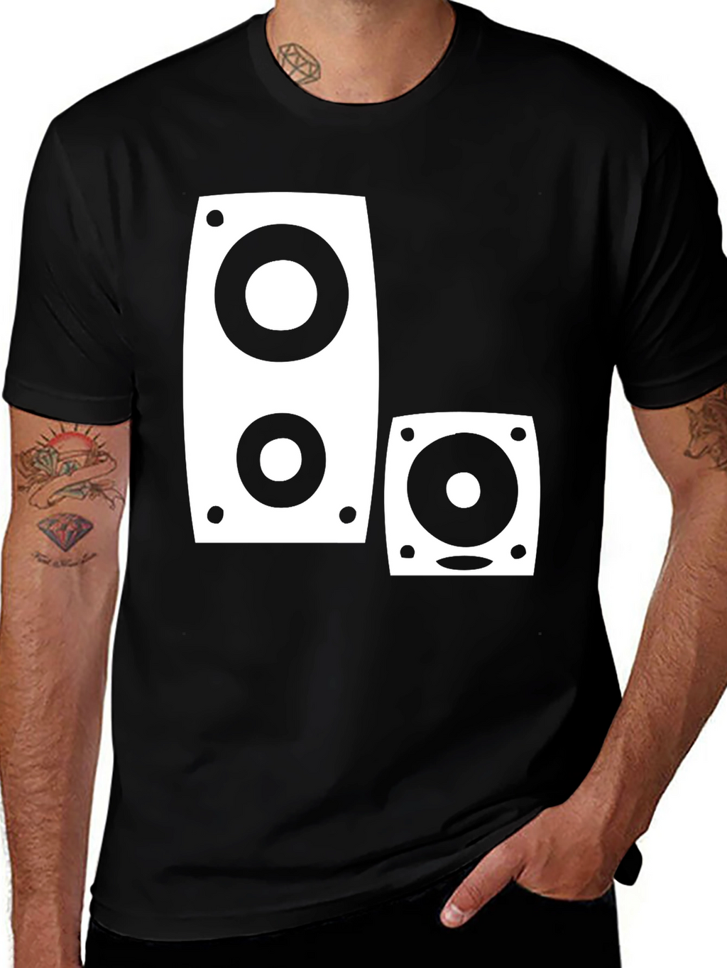 Speaker Graphic Black T-Shirt