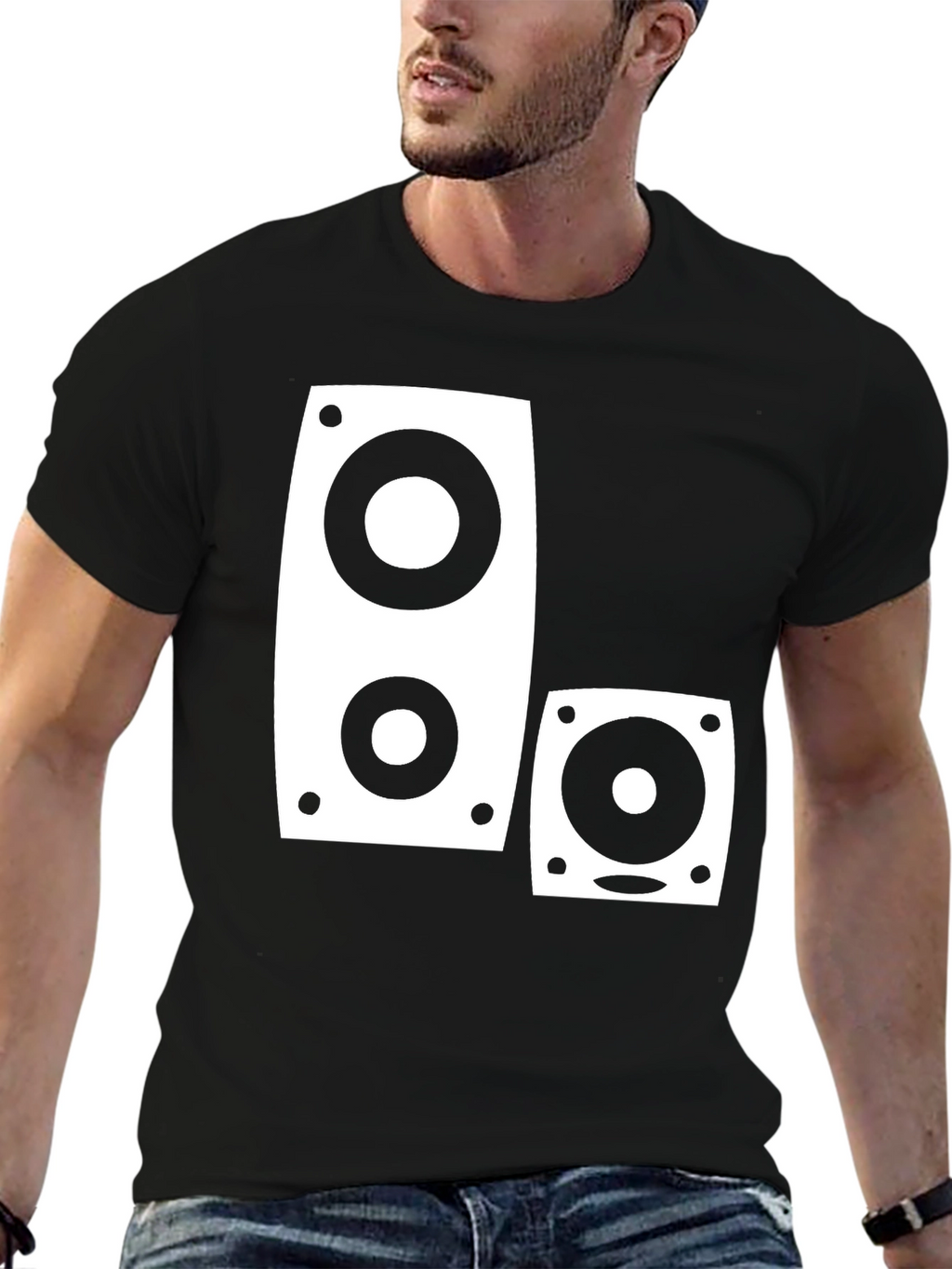 Speaker Graphic Black T-Shirt