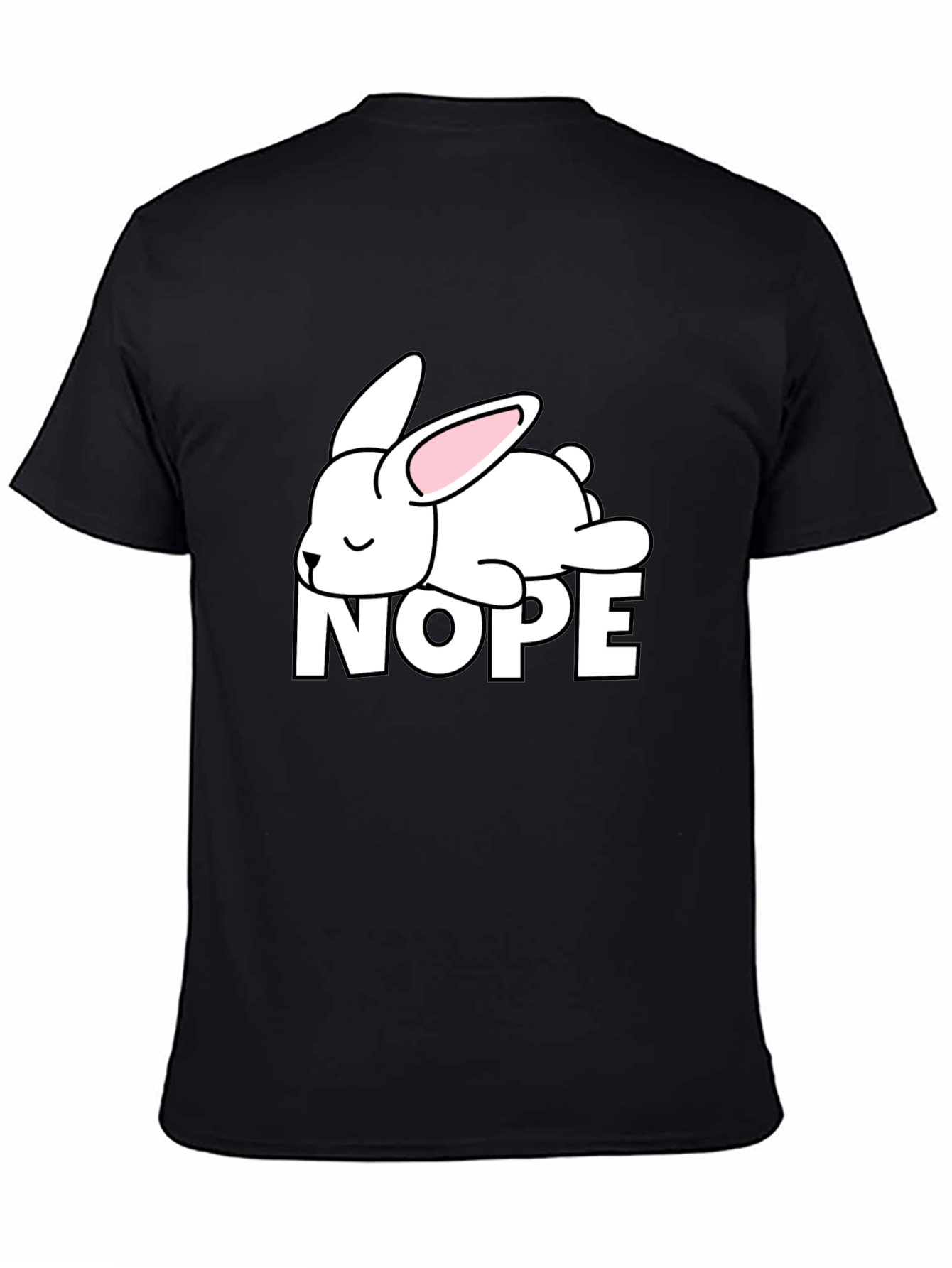 Nope Lazy Bunny T-Shirt - Soft Cotton Relaxed Fit