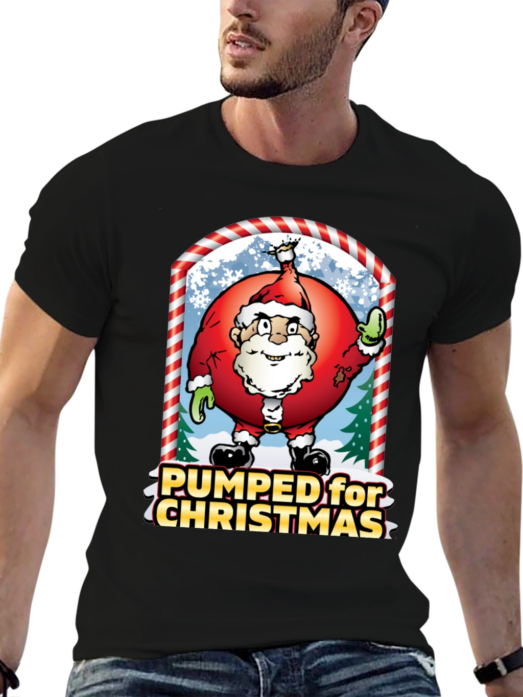 Pumped for Christmas Graphic Tee