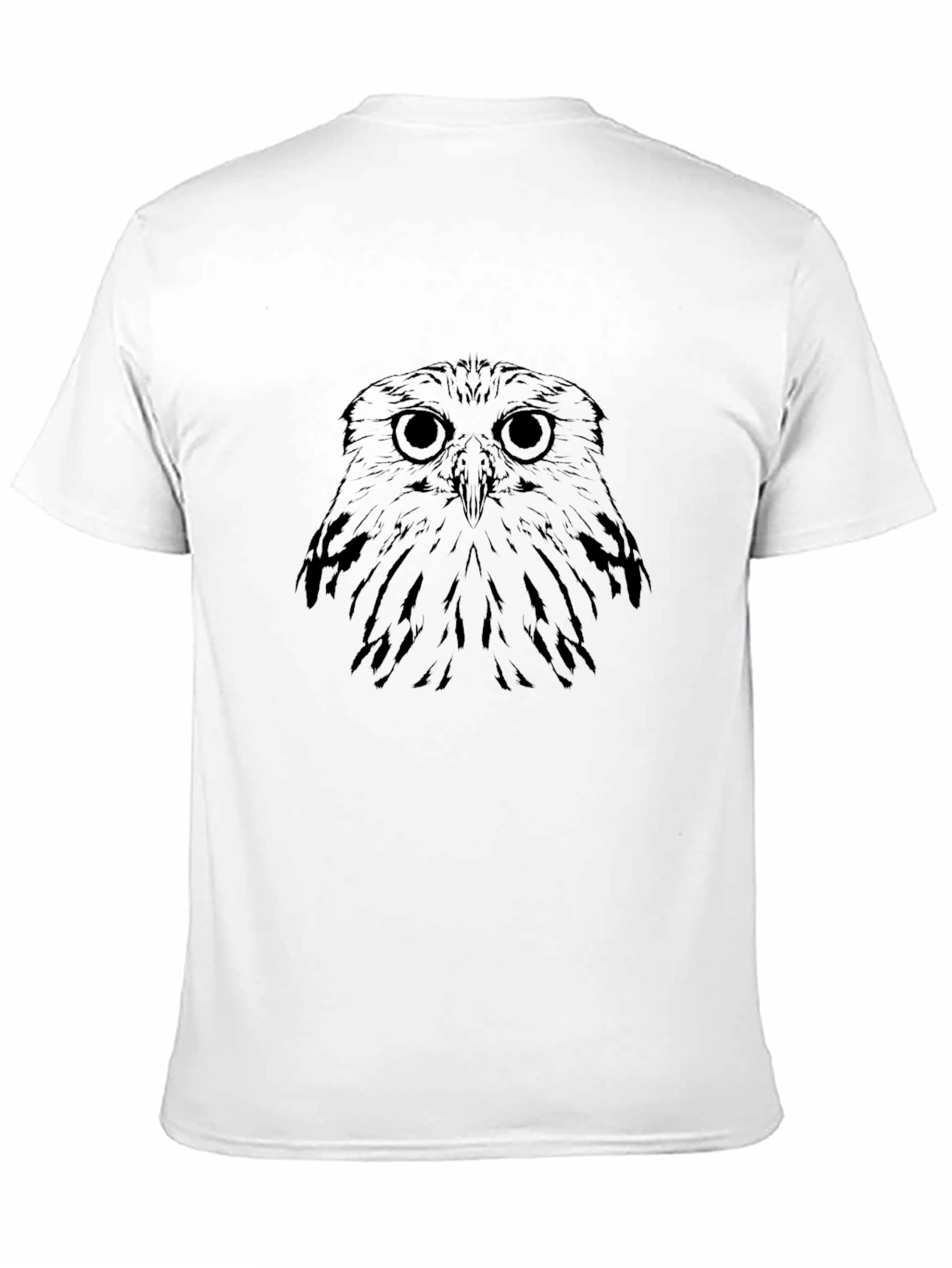 Owl Graphic Print Black Tee - Stylish & Unique
