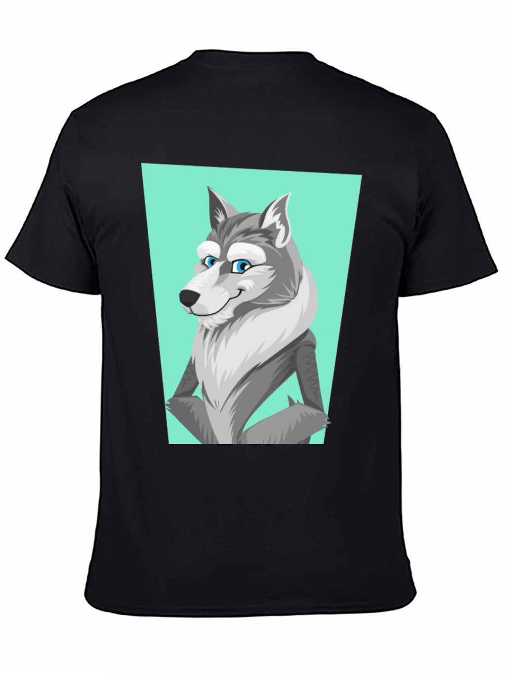 Cool Wolf Graphic Tee - Black