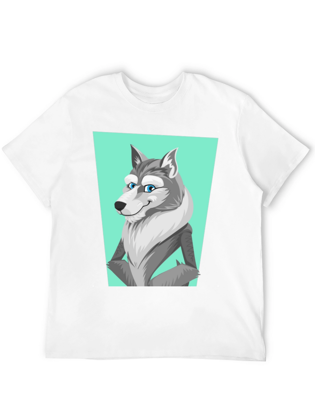 Cool Wolf Graphic Tee - Black