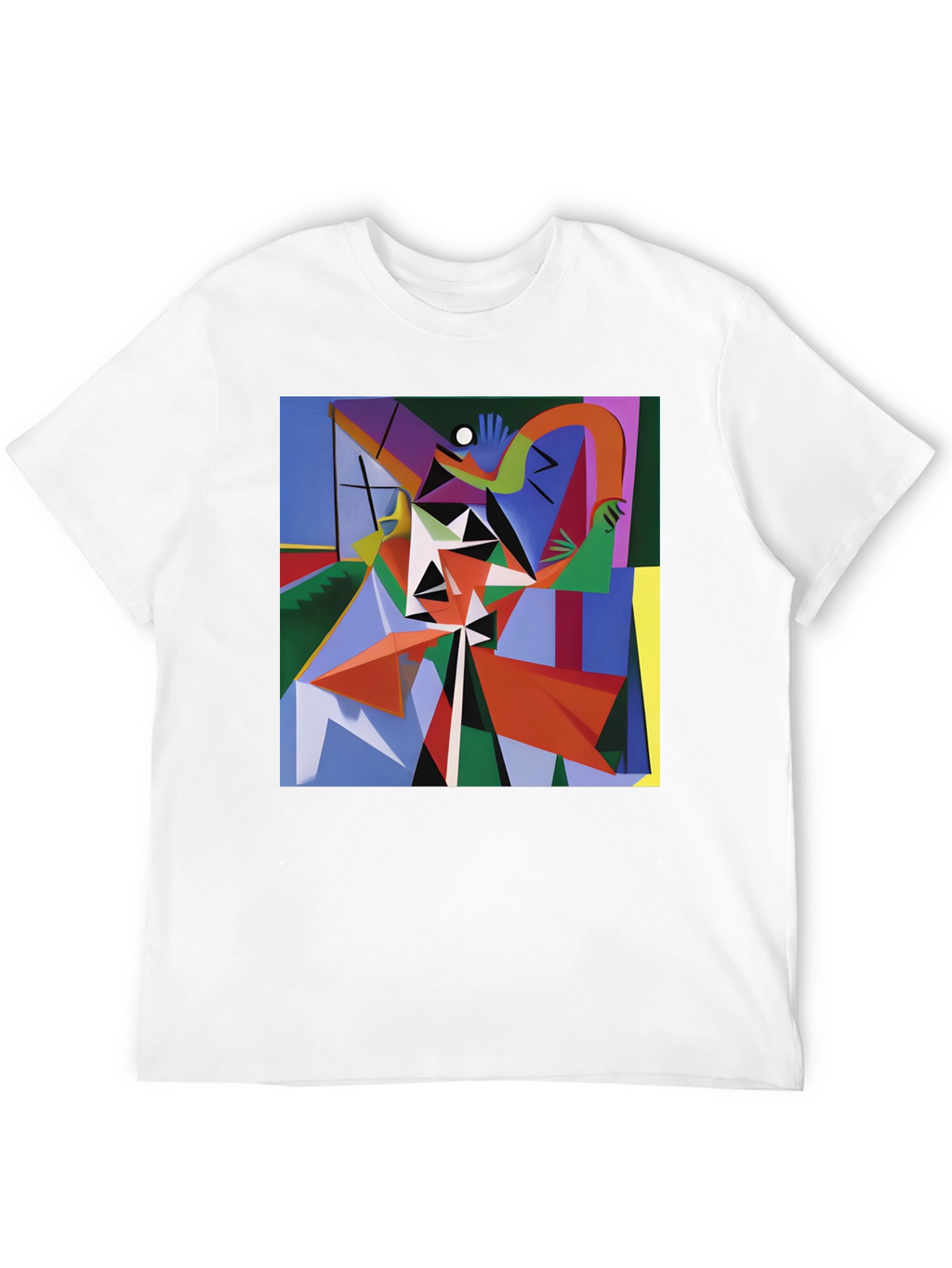 Abstract Geometric Art Print Black T-Shirt
