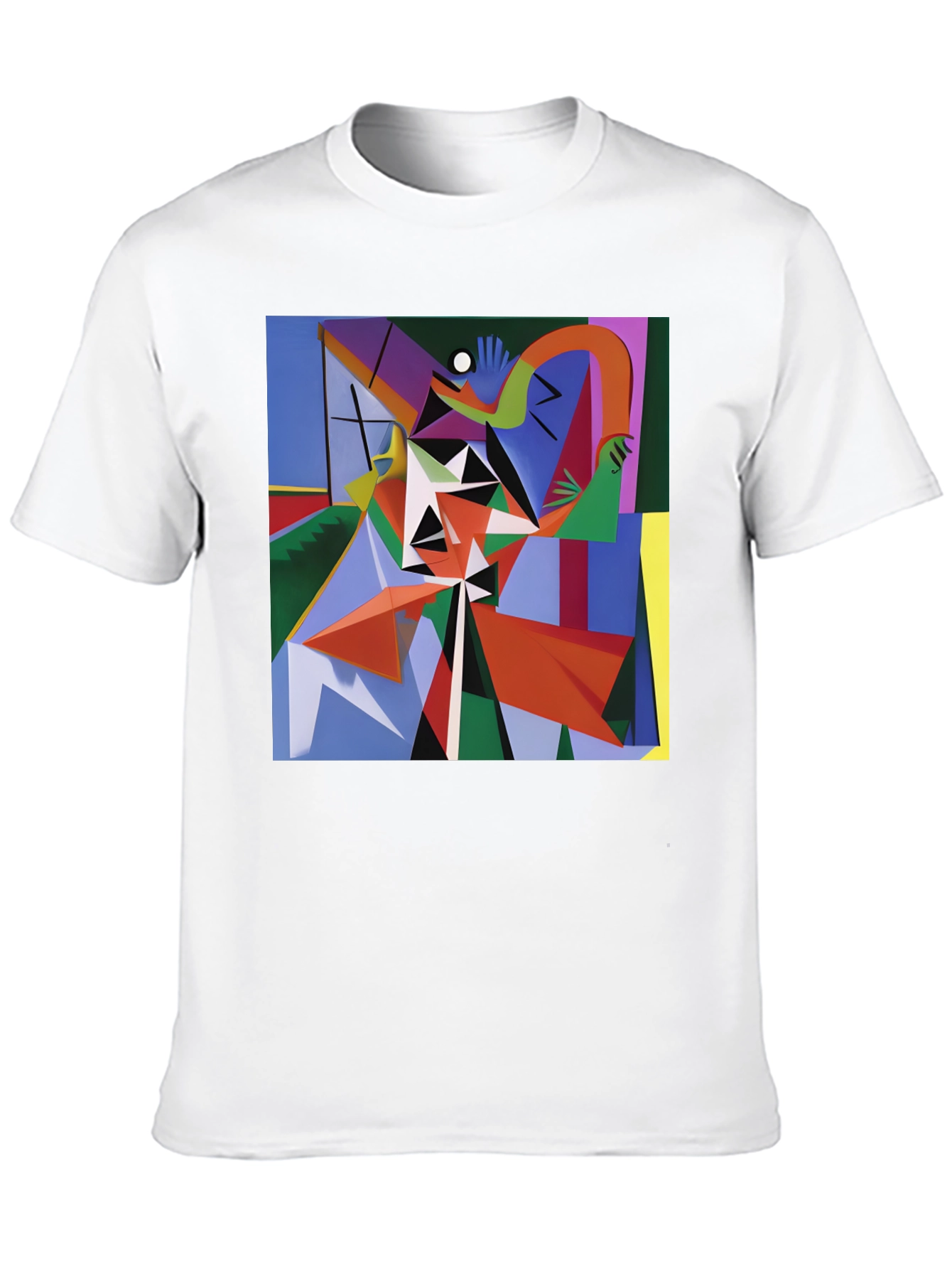 Abstract Geometric Art Print Black T-Shirt