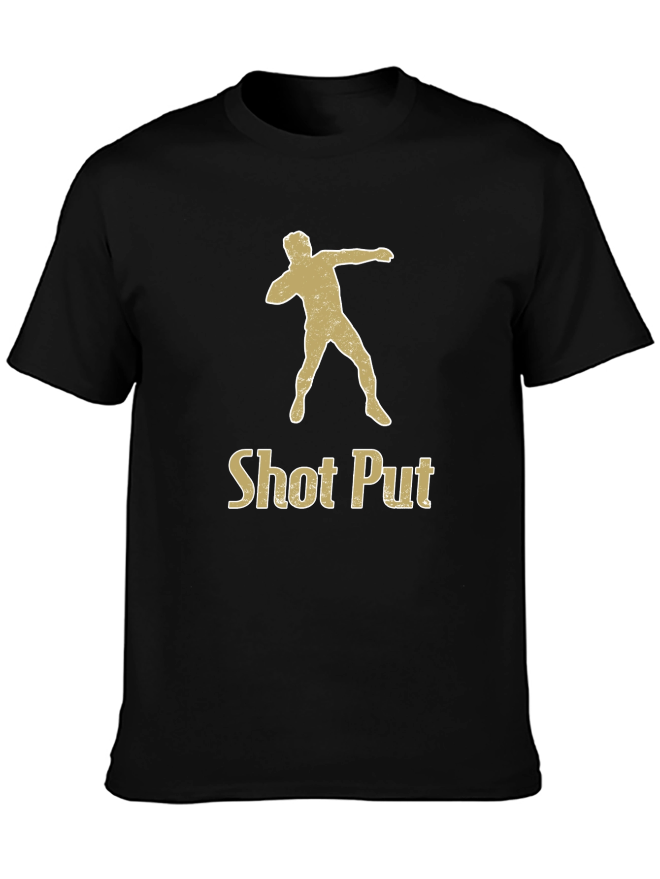 Shot Put T-Shirt - Black Graphic Tee for Athletes