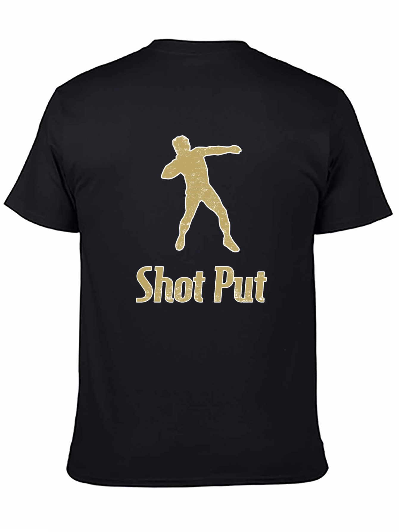 Shot Put T-Shirt - Black Graphic Tee for Athletes