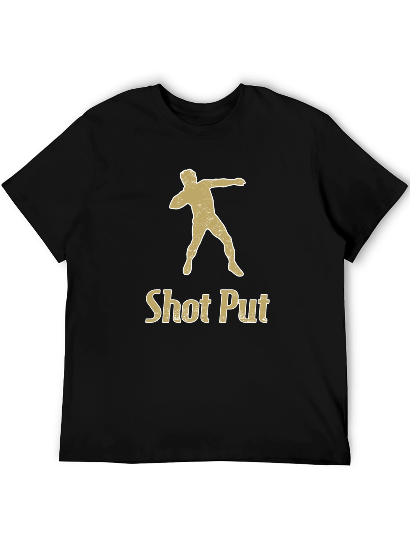 Shot Put T-Shirt - Black Graphic Tee for Athletes