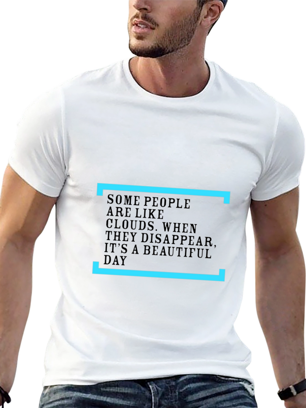 Inspirational Cloud T-Shirt - Black