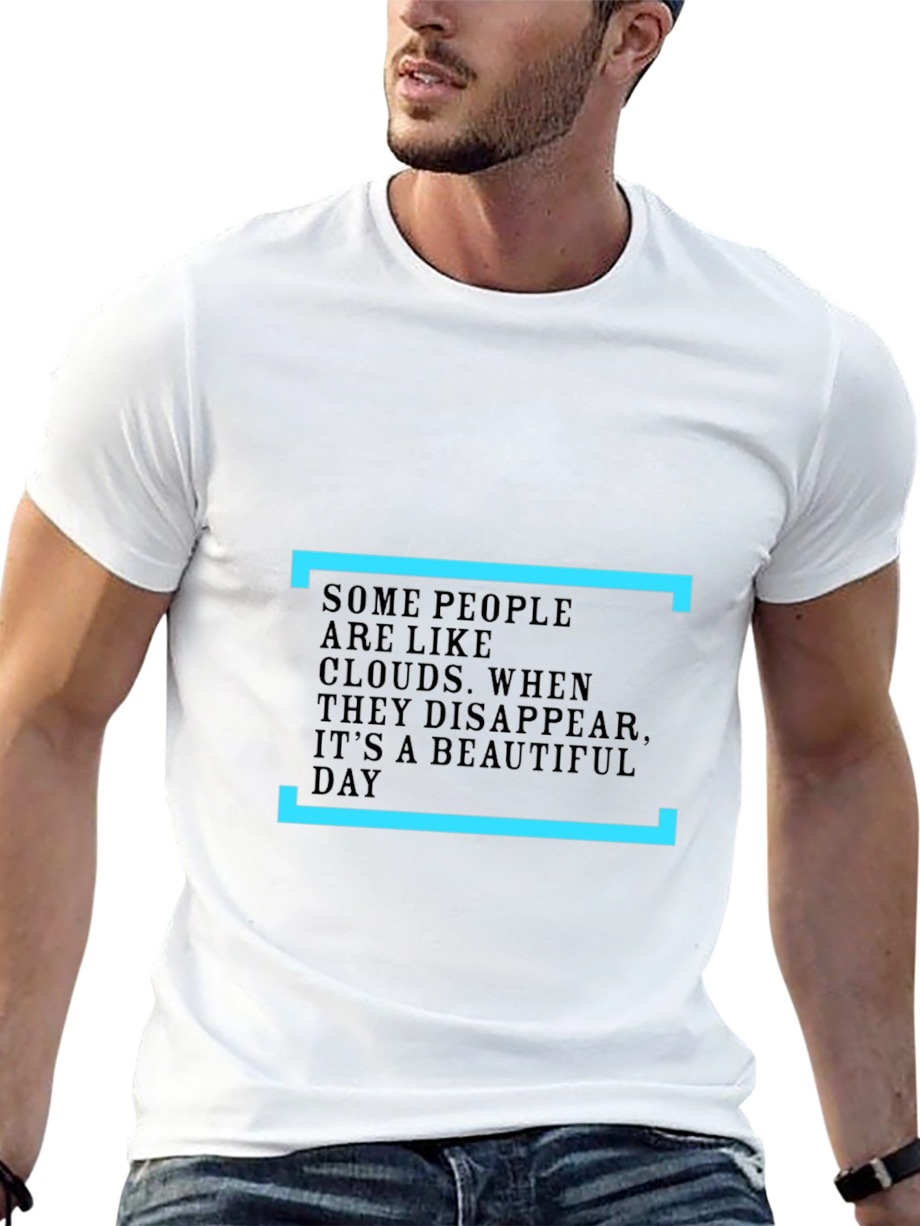 Inspirational Cloud T-Shirt - Black