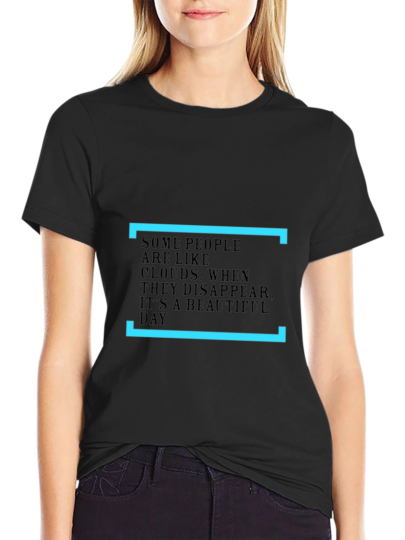 Inspirational Cloud T-Shirt - Black