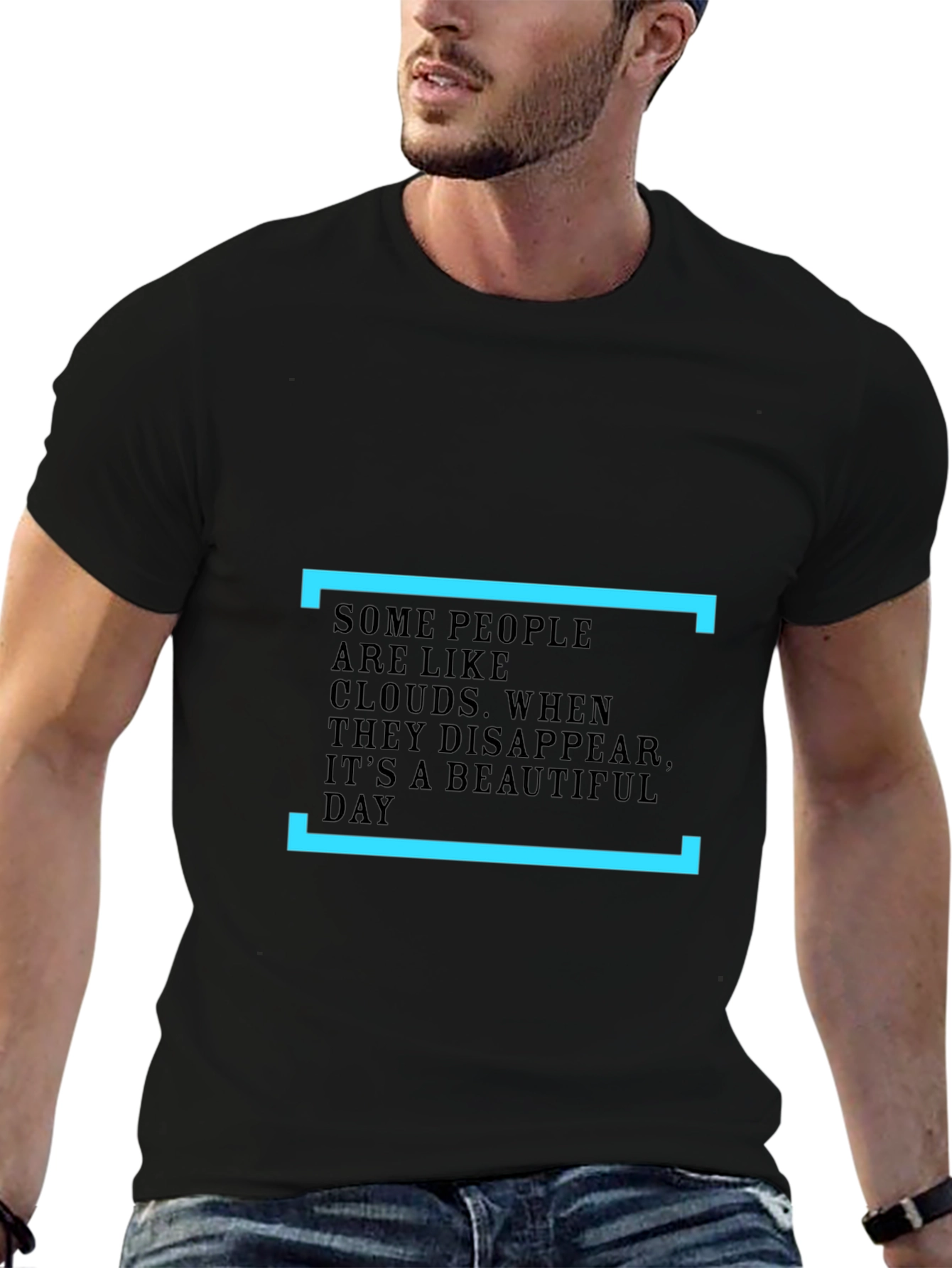 Inspirational Cloud T-Shirt - Black