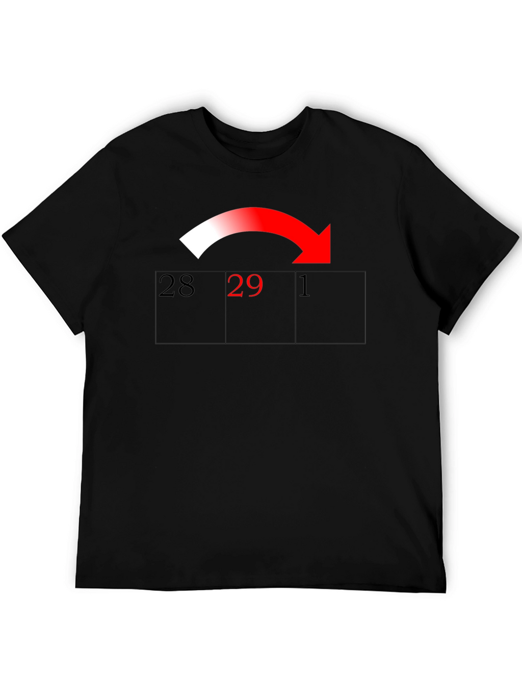 Leap Year T-Shirt Calendar Arrow Design