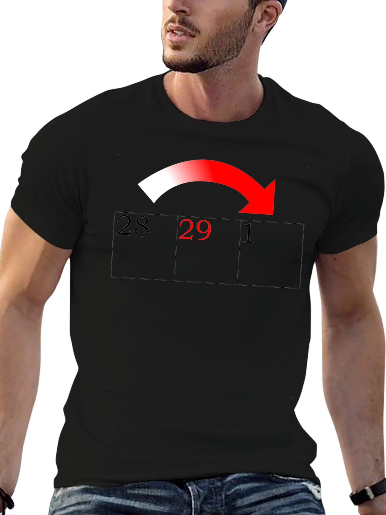 Leap Year T-Shirt Calendar Arrow Design