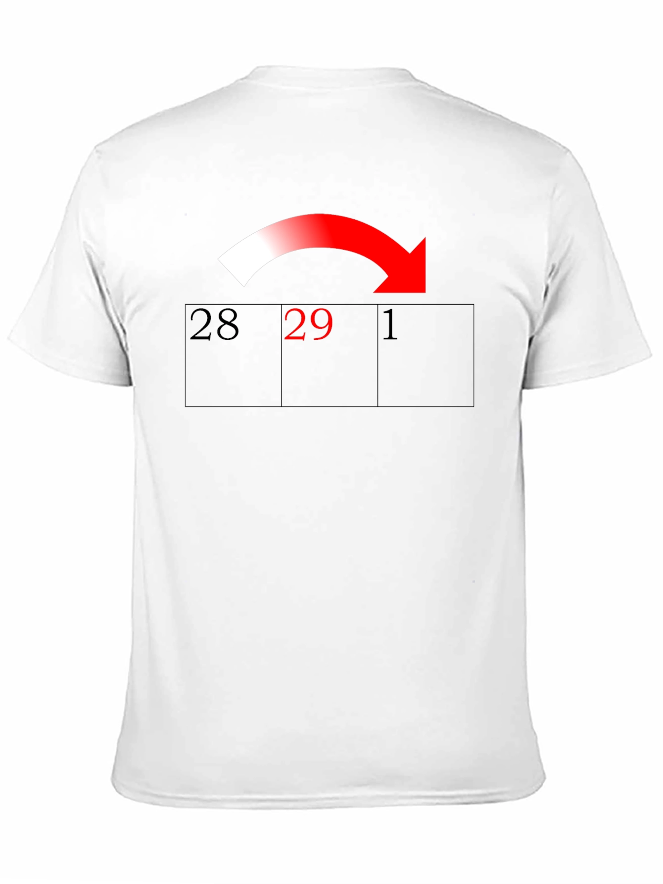 Leap Year T-Shirt Calendar Arrow Design